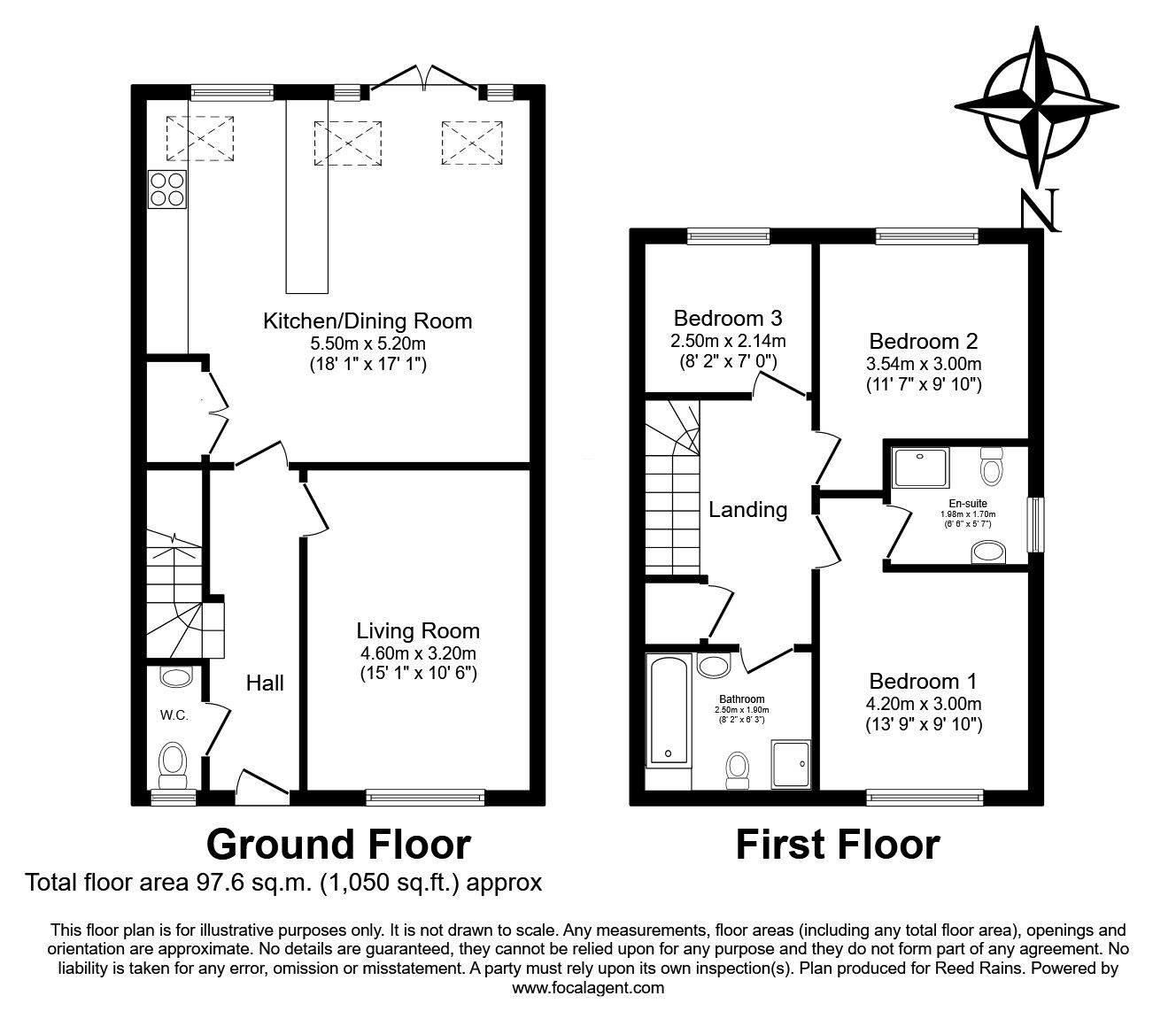 Floorplan of 3 bedroom Detached House for sale, Yewfield Way, Huyton, Merseyside, L36