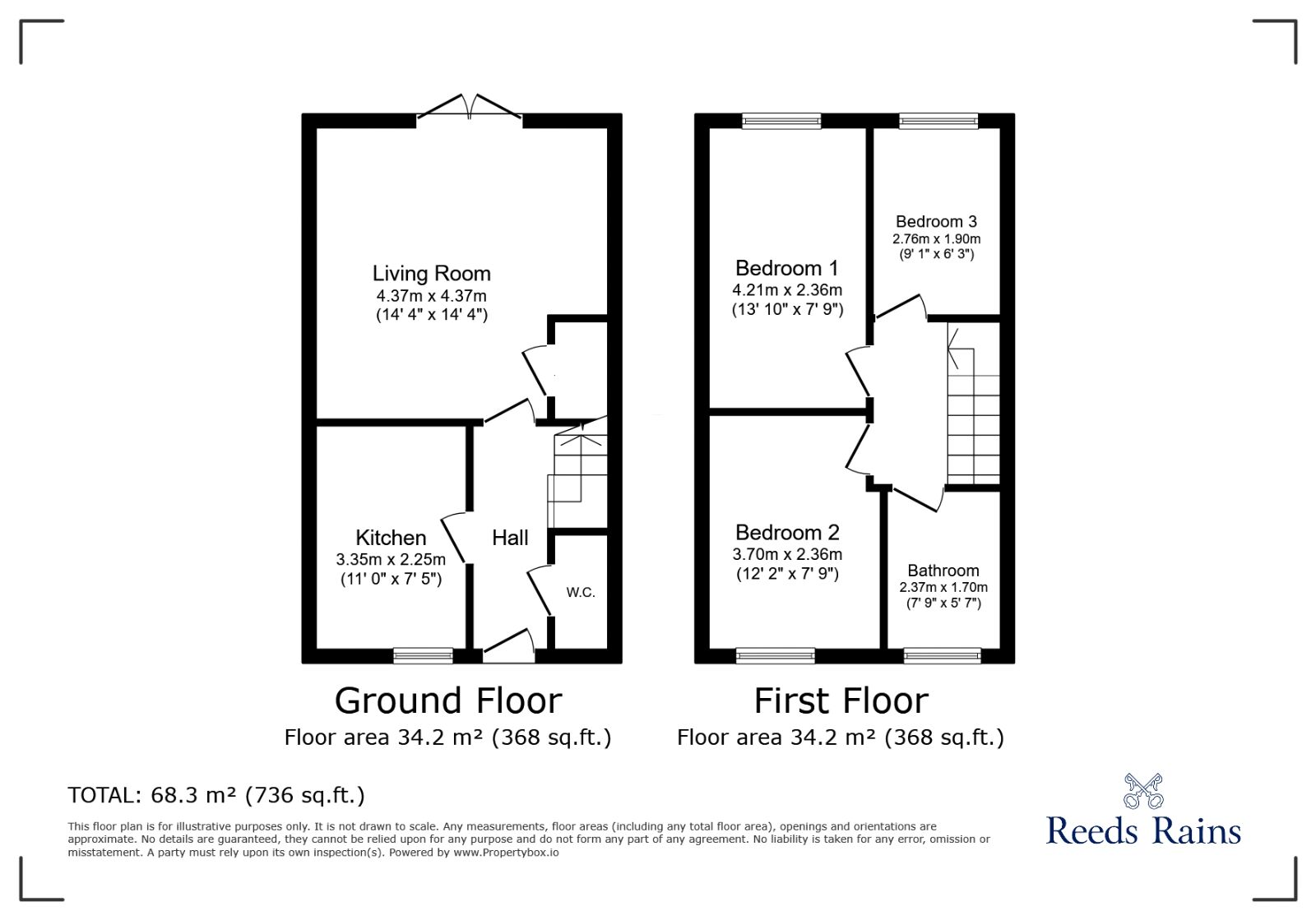 Floorplan of 3 bedroom Semi Detached House for sale, Newhall Road, Prescot, Merseyside, L34