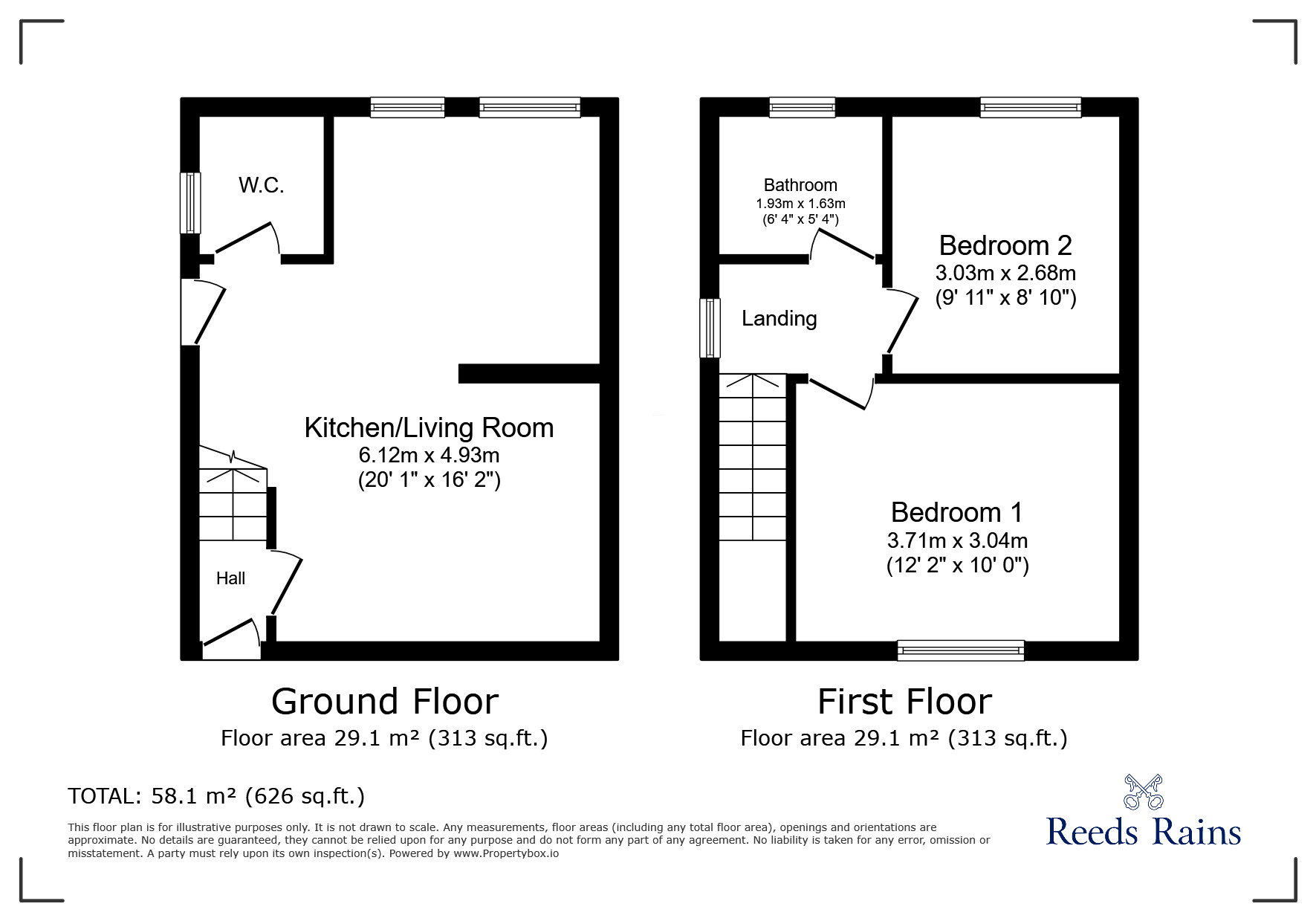 Floorplan of 2 bedroom Semi Detached House to rent, St. Gabriels Avenue, Liverpool, Merseyside, L36