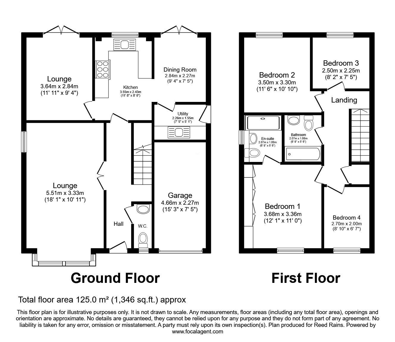 Floorplan of 4 bedroom Detached House for sale, Minster Park, Cottam, Lancashire, PR4