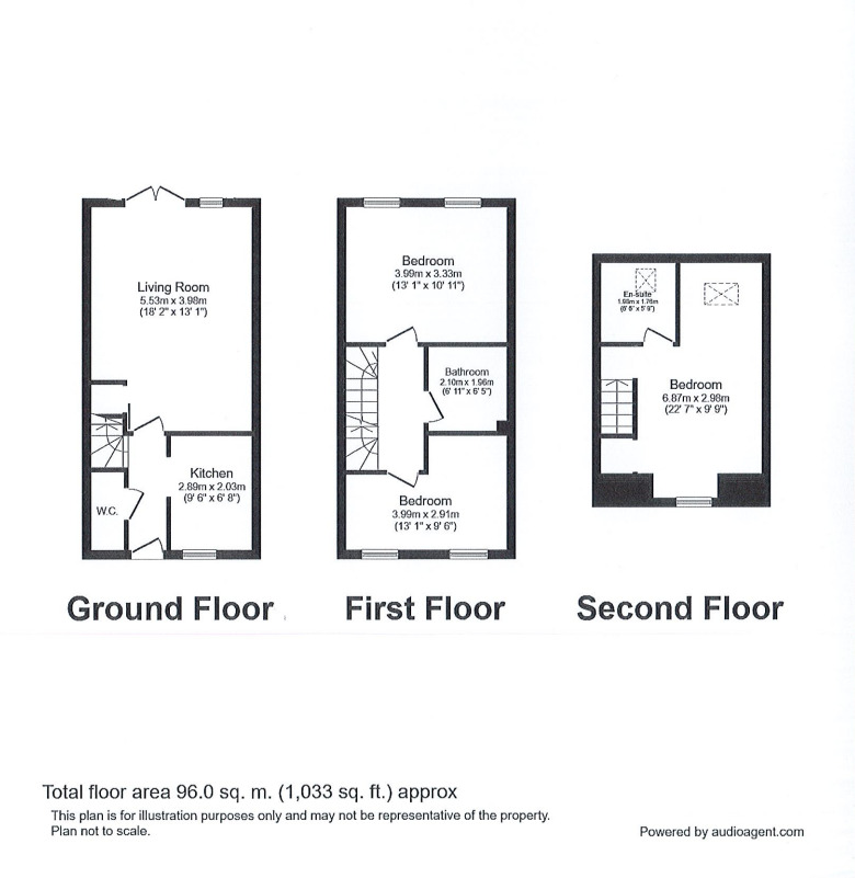 Floorplan of 3 bedroom Mid Terrace House for sale, The Fieldings, Fulwood, Lancashire, PR2