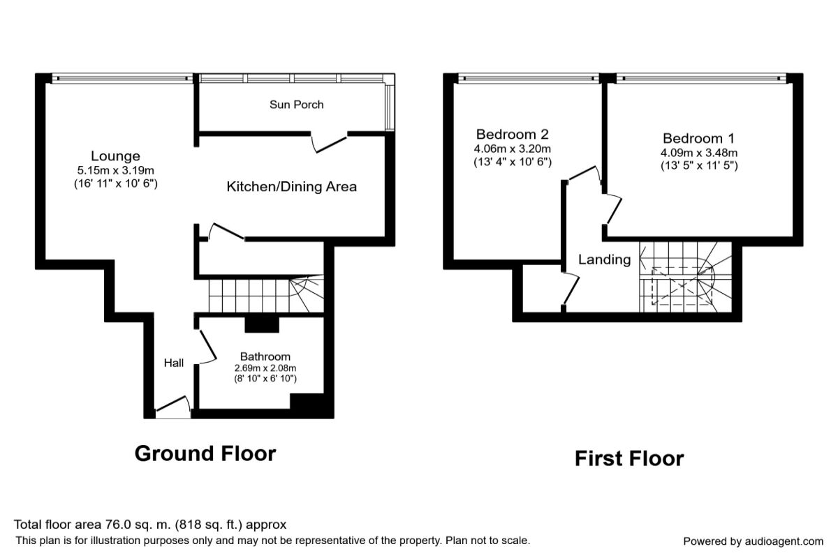 Floorplan of 2 bedroom  Flat for sale, Avenham Lane, Preston, Lancashire, PR1