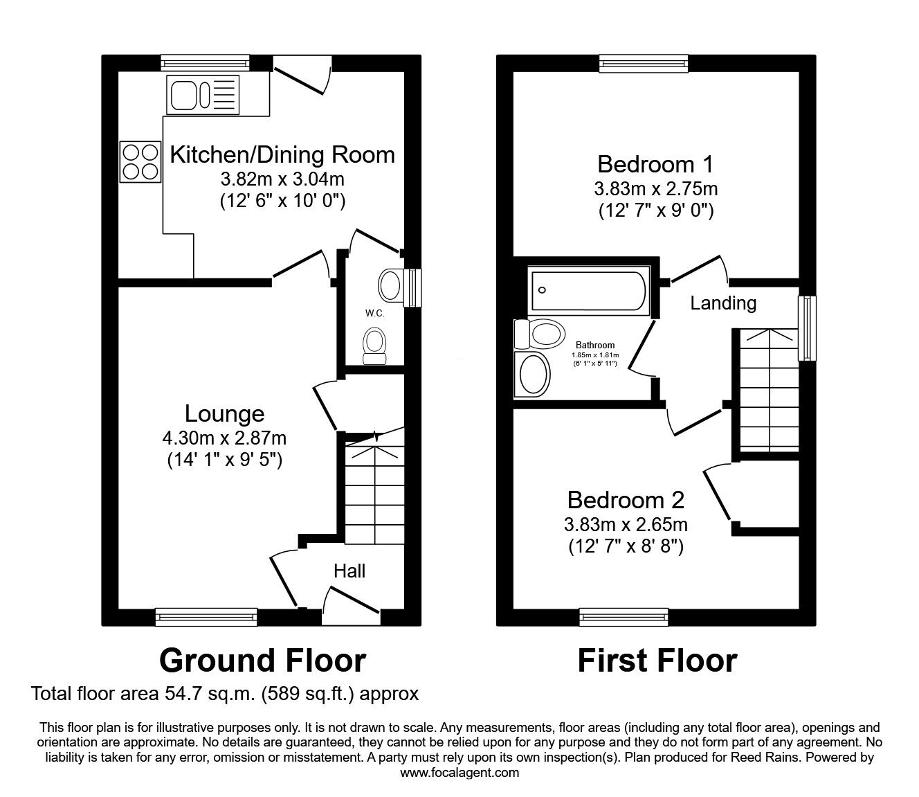 Floorplan of 2 bedroom Semi Detached House for sale, Maxy House Road, Cottam, Lancashire, PR4