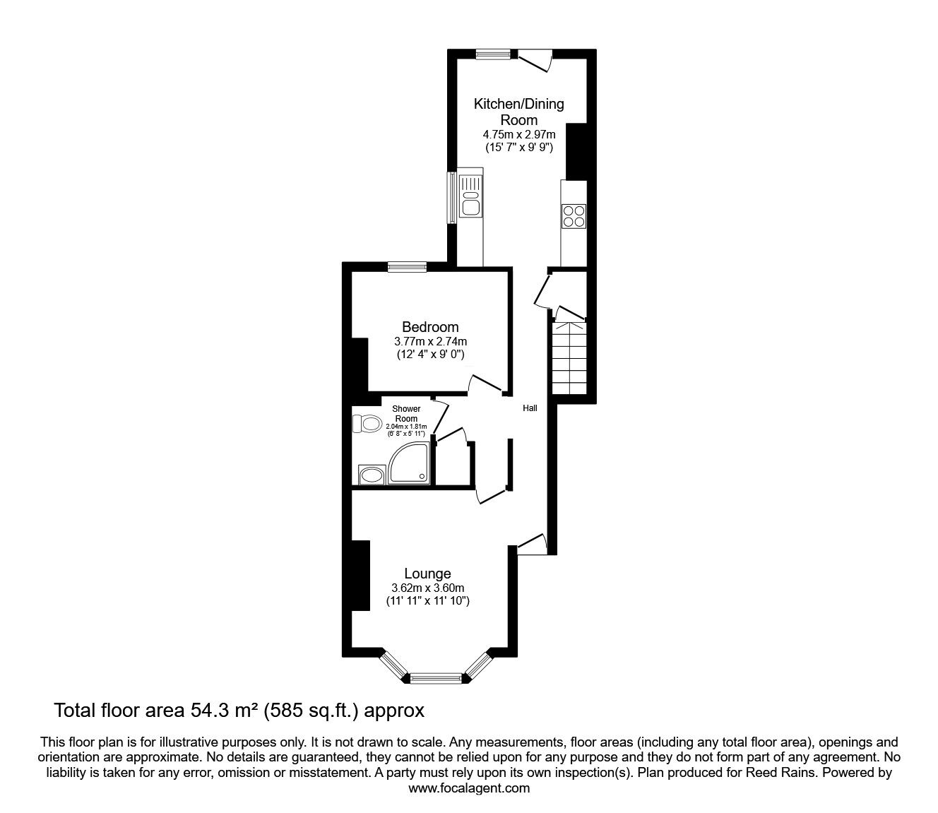 Floorplan of 1 bedroom  Flat for sale, Blackpool Road, Fulwood, Lancashire, PR2