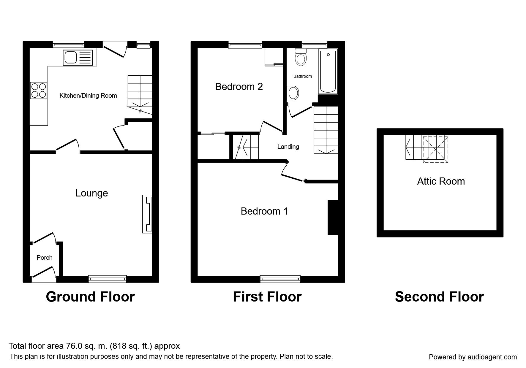 Floorplan of 2 bedroom End Terrace House for sale, St. Chads Road, Preston, PR1