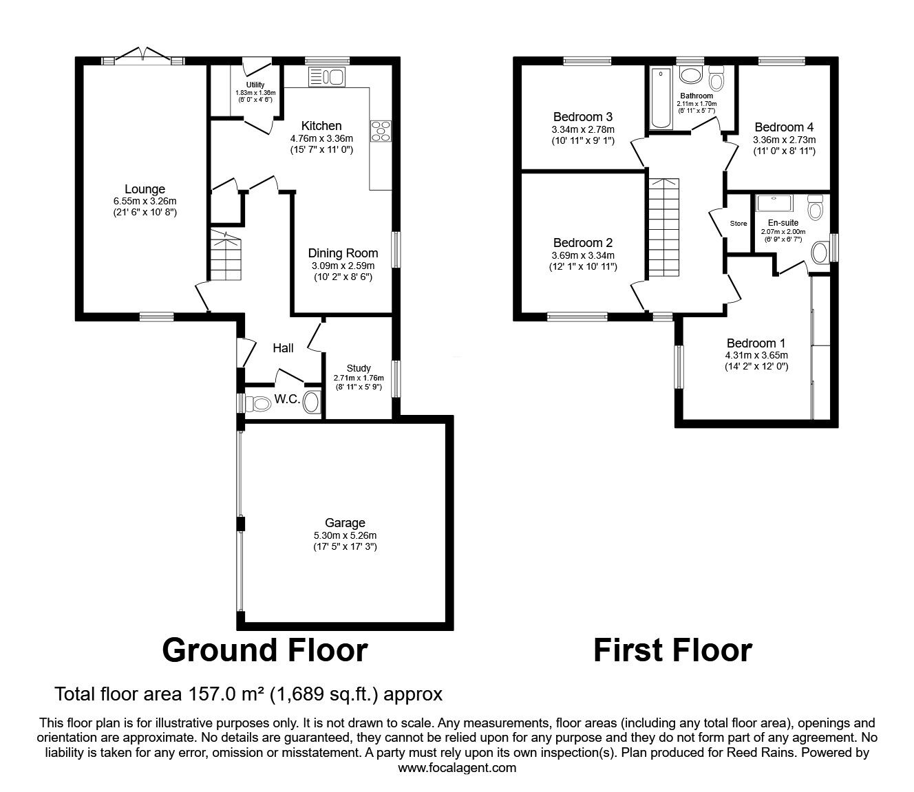 Floorplan of 4 bedroom Detached House for sale, Stratton Road, Cottam, Lancashire, PR4