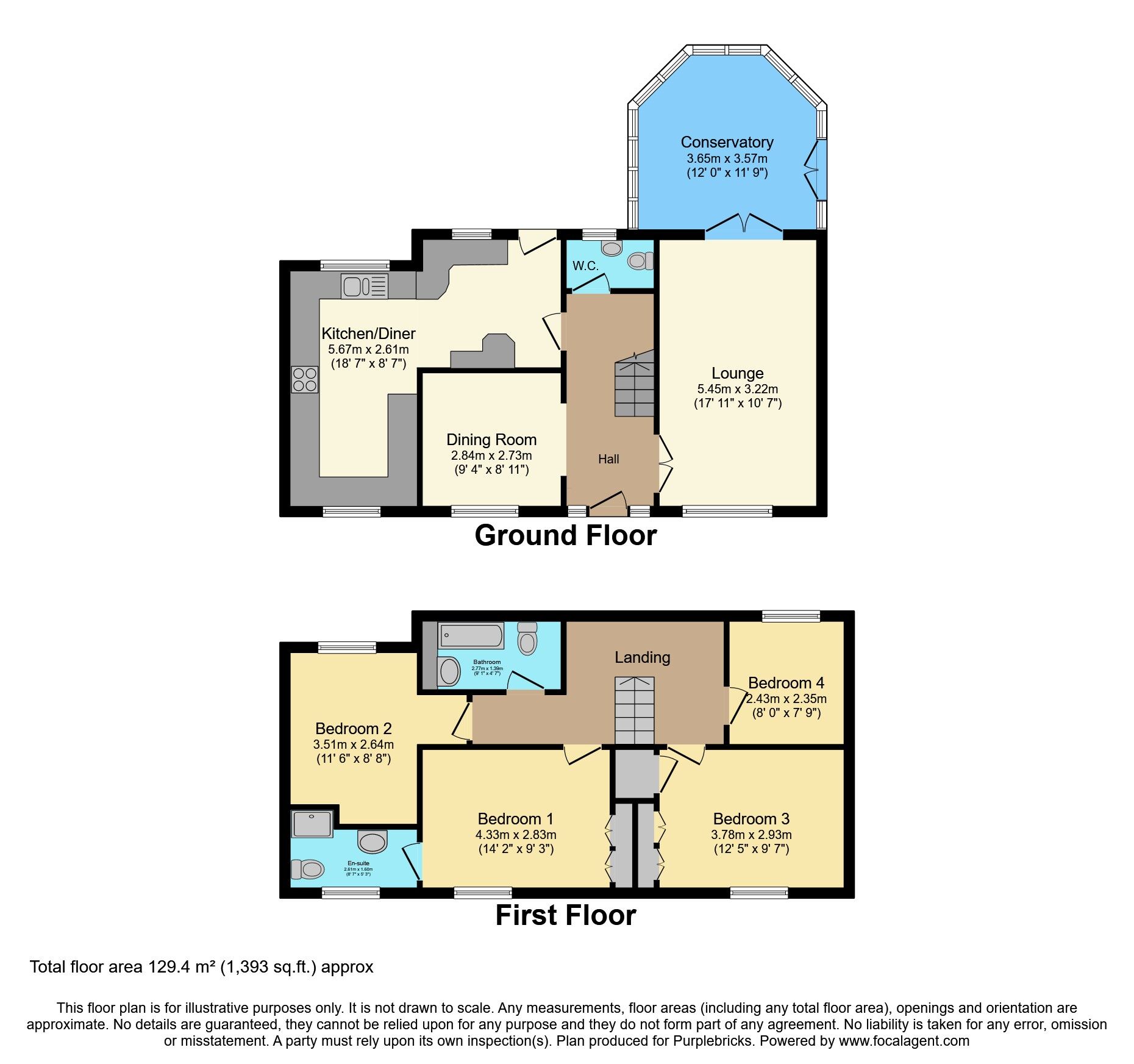 Floorplan of 4 bedroom Detached House for sale, The Blossoms, Fulwood, Lancashire, PR2