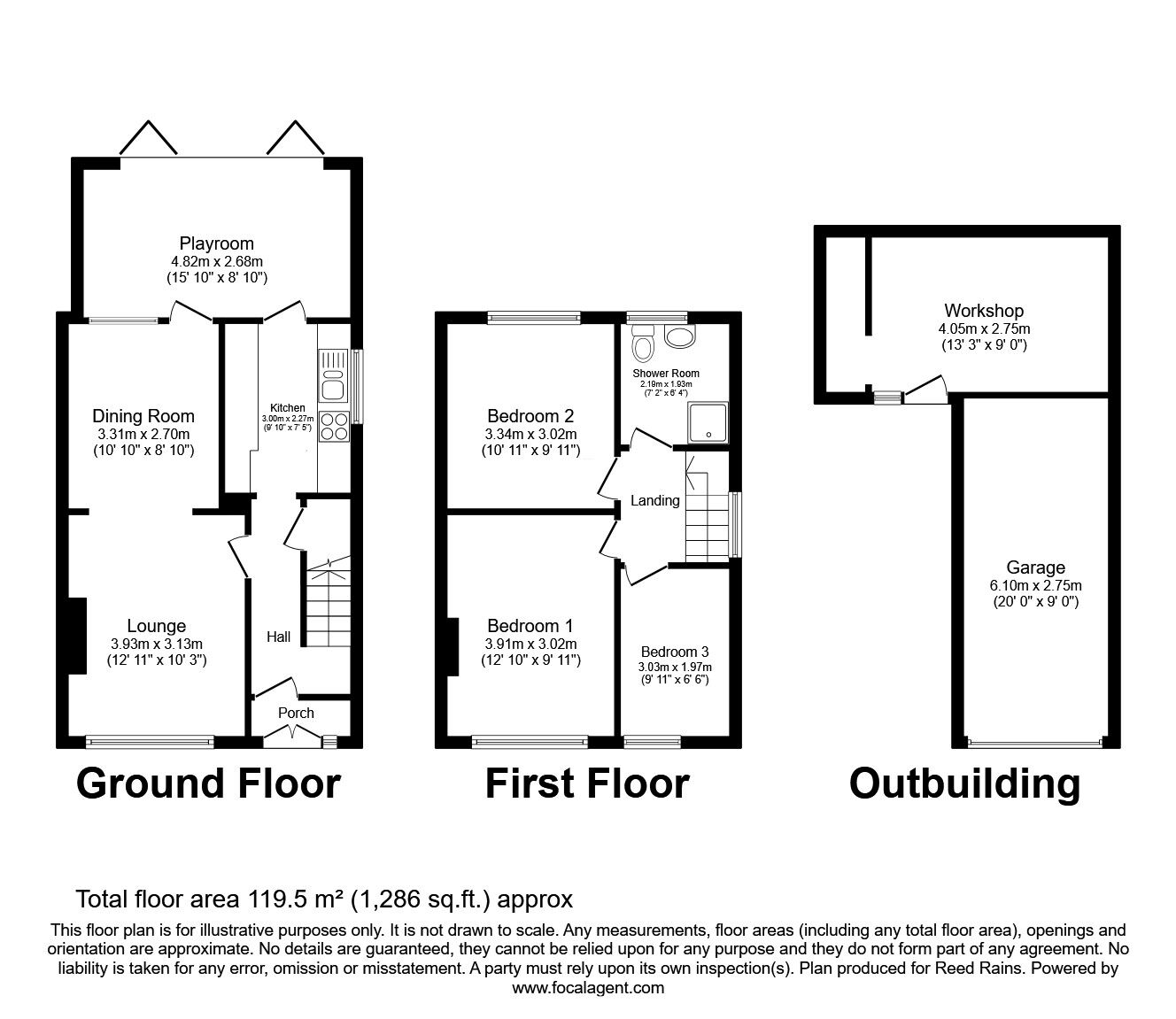 Floorplan of 3 bedroom Semi Detached House for sale, Barnsfold, Fulwood, Lancashire, PR2