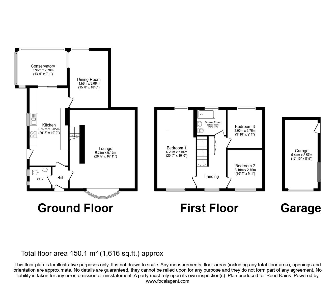 Floorplan of 3 bedroom Detached House for sale, Mayfield Avenue, Ingol, Lancashire, PR2