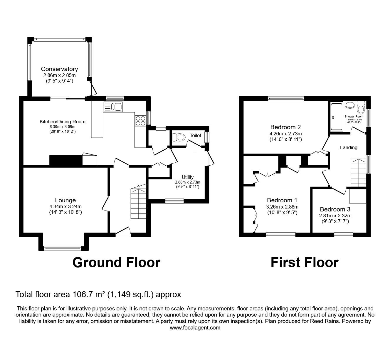 Floorplan of 3 bedroom Semi Detached House for sale, Gilhouse Avenue, Lea, Lancashire, PR2