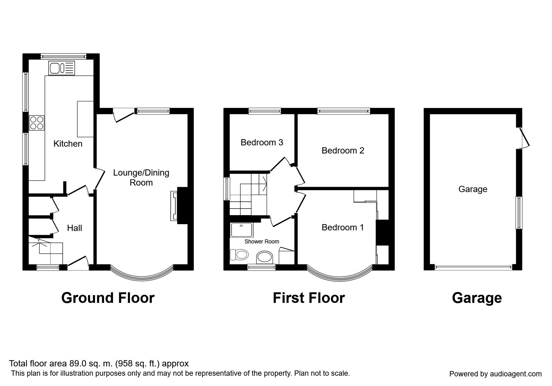 Floorplan of 3 bedroom Semi Detached House for sale, Elm Avenue, Ashton-on-Ribble, Lancashire, PR2