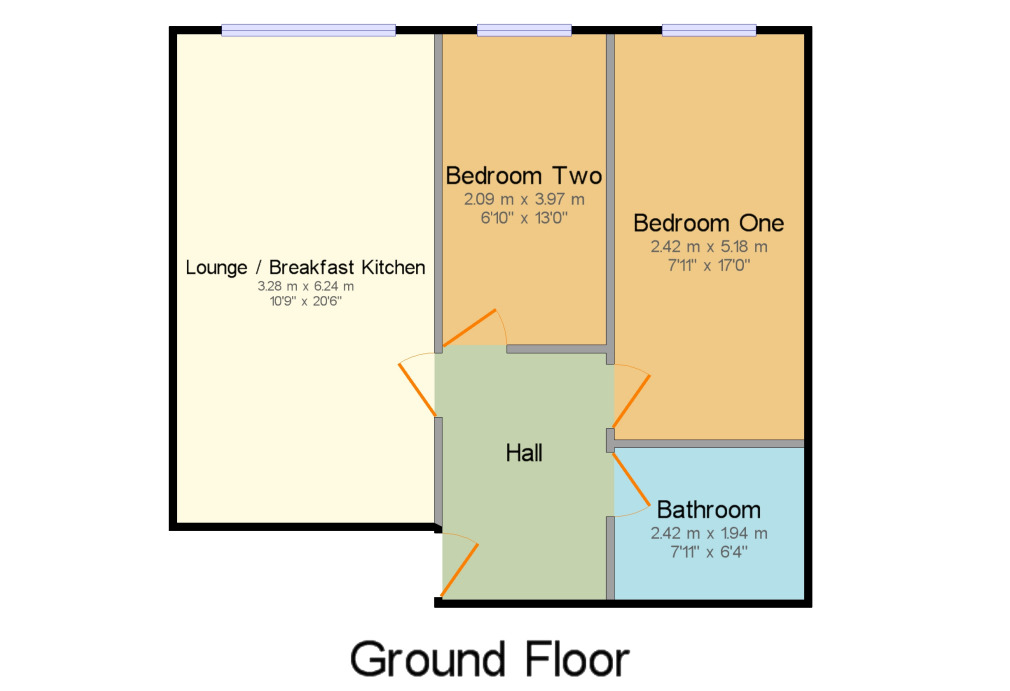 Floorplan of 2 bedroom  Flat for sale, Lumen Court, Preston, Lancashire, PR1