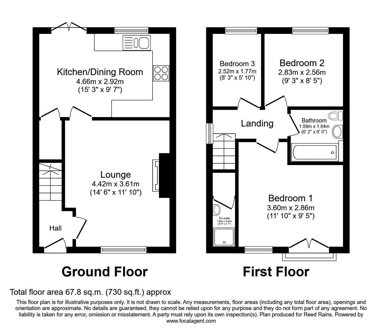 Floorplan of 3 bedroom Semi Detached House for sale, Maritime Way, Ashton-on-Ribble, Lancashire, PR2