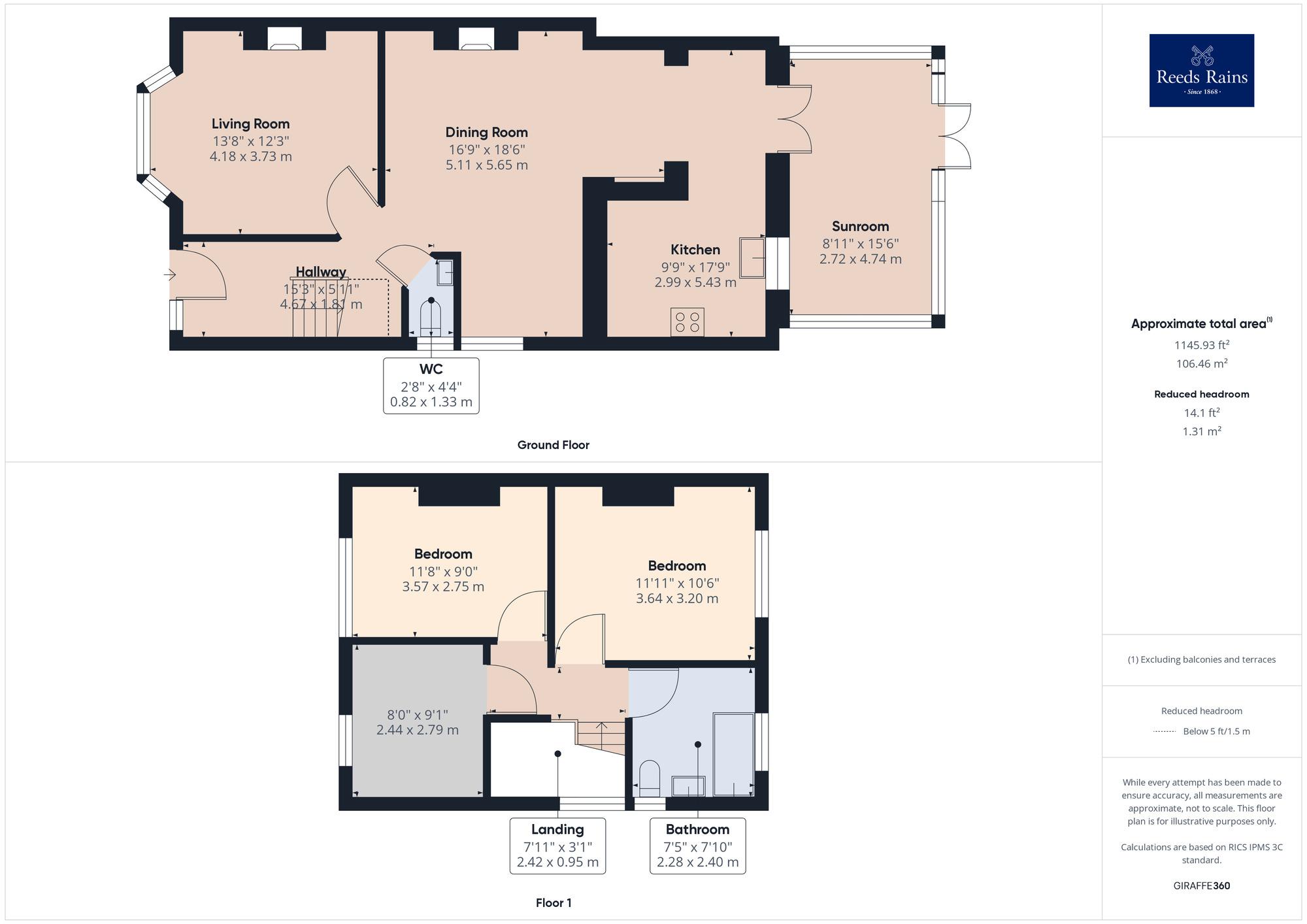 Floorplan of 3 bedroom Semi Detached House for sale, Manston Road, Ramsgate, Kent, CT11