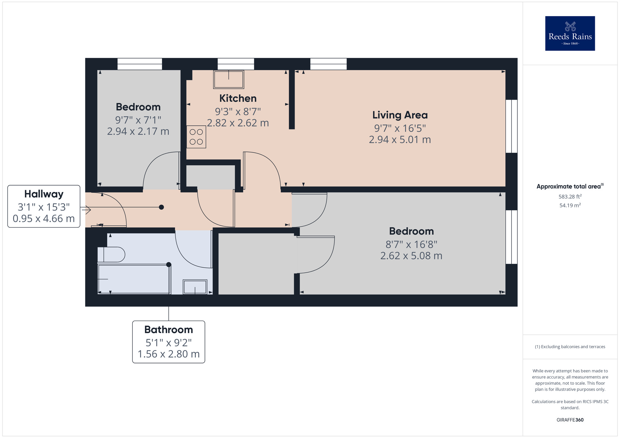 Floorplan of 2 bedroom  Flat for sale, Victoria Road, Ramsgate, Kent, CT11