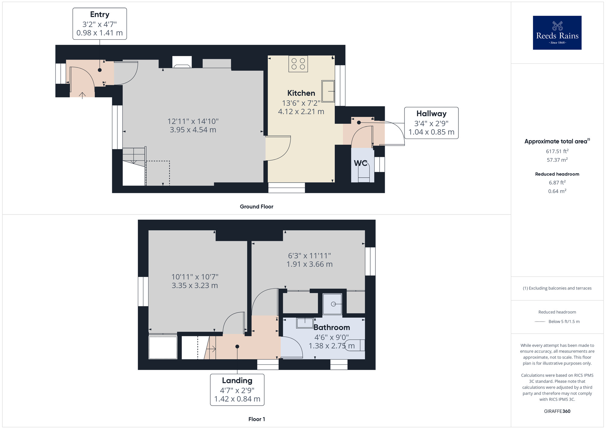 Floorplan of 2 bedroom Semi Detached House for sale, Monkton Road, Minster, Kent, CT12