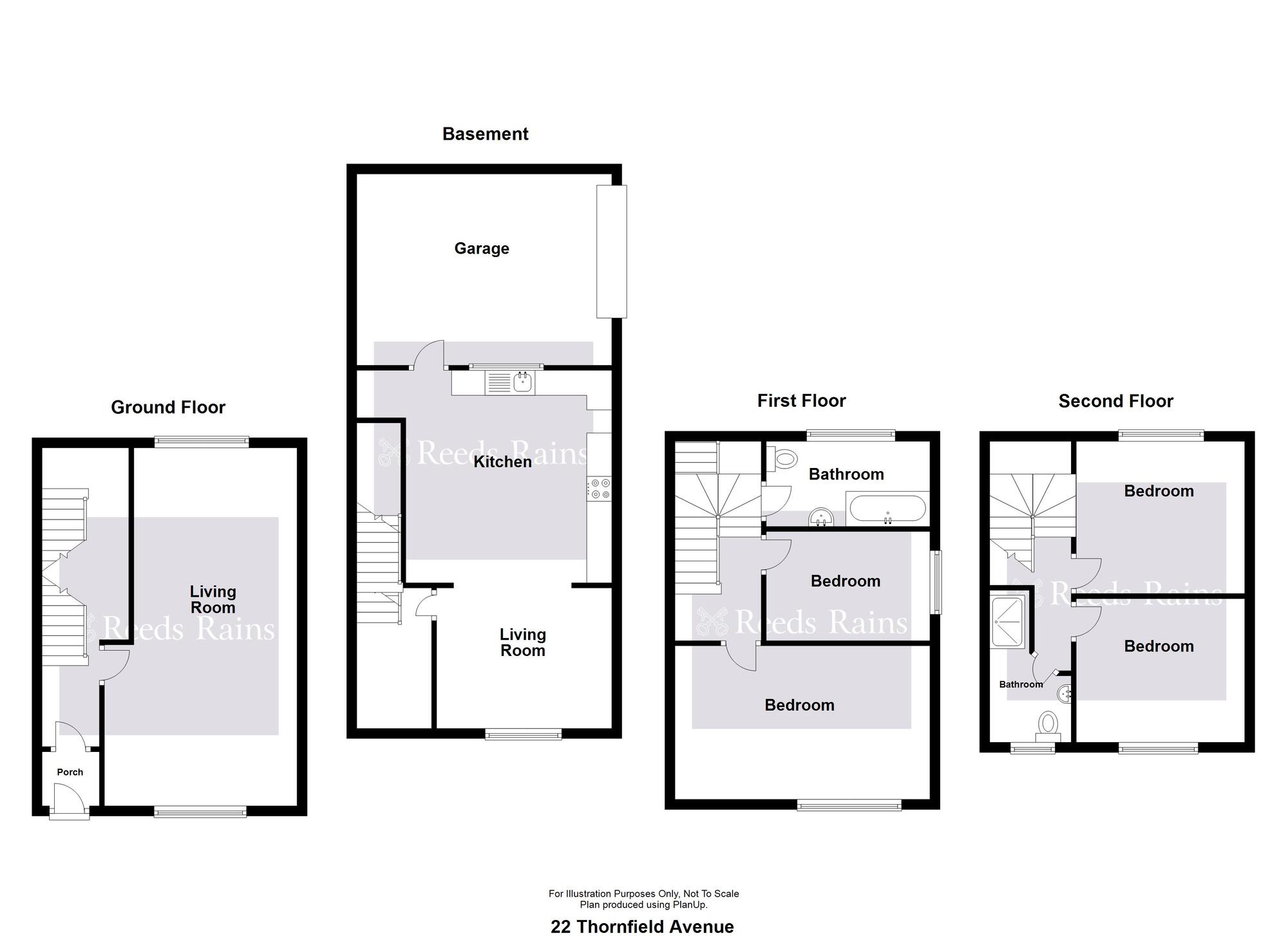 Floorplan of 4 bedroom End Terrace House for sale, Thornfield Avenue, Rossendale, Lancashire, BB4