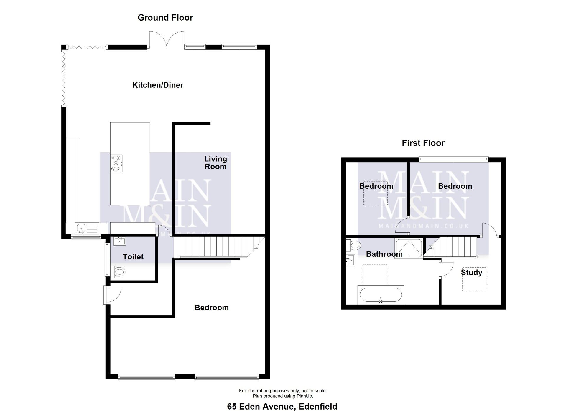 Floorplan of 2 bedroom Semi Detached Bungalow for sale, Eden Avenue, Bury, BL0