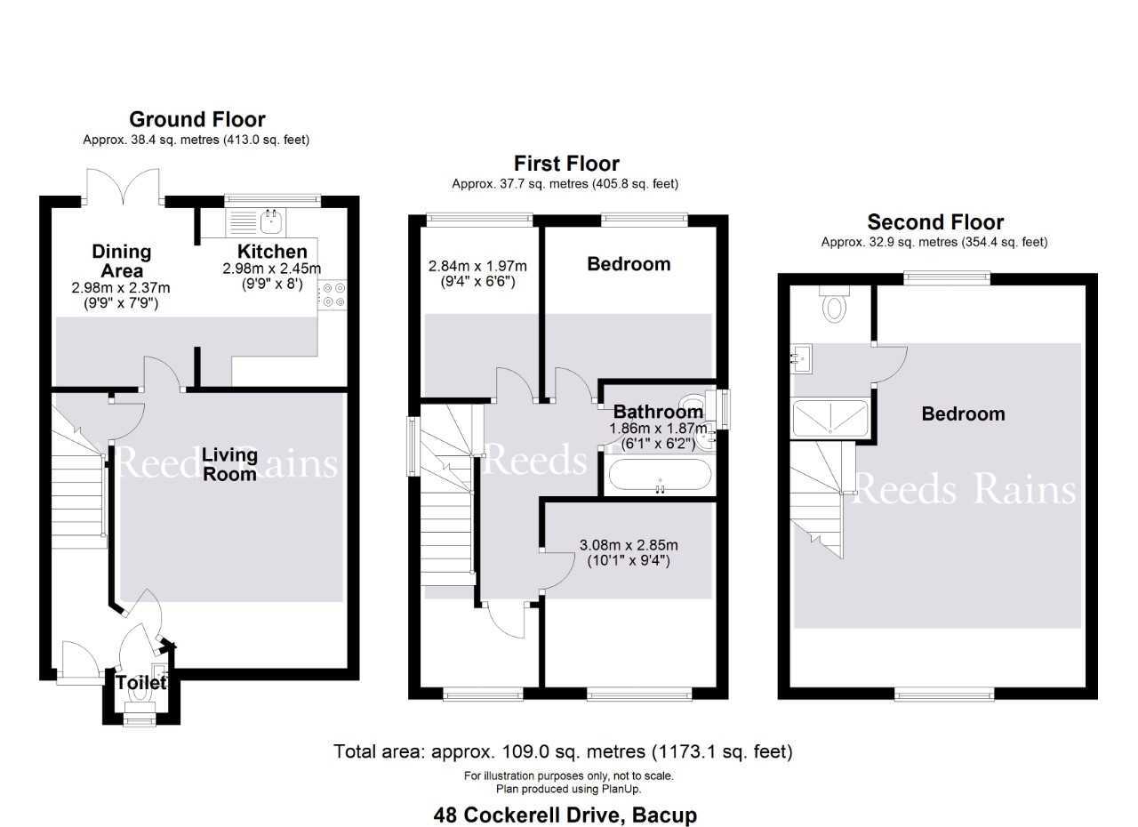 Floorplan of 4 bedroom Detached House for sale, Cockerell Drive, Britannia, Lancashire, OL13