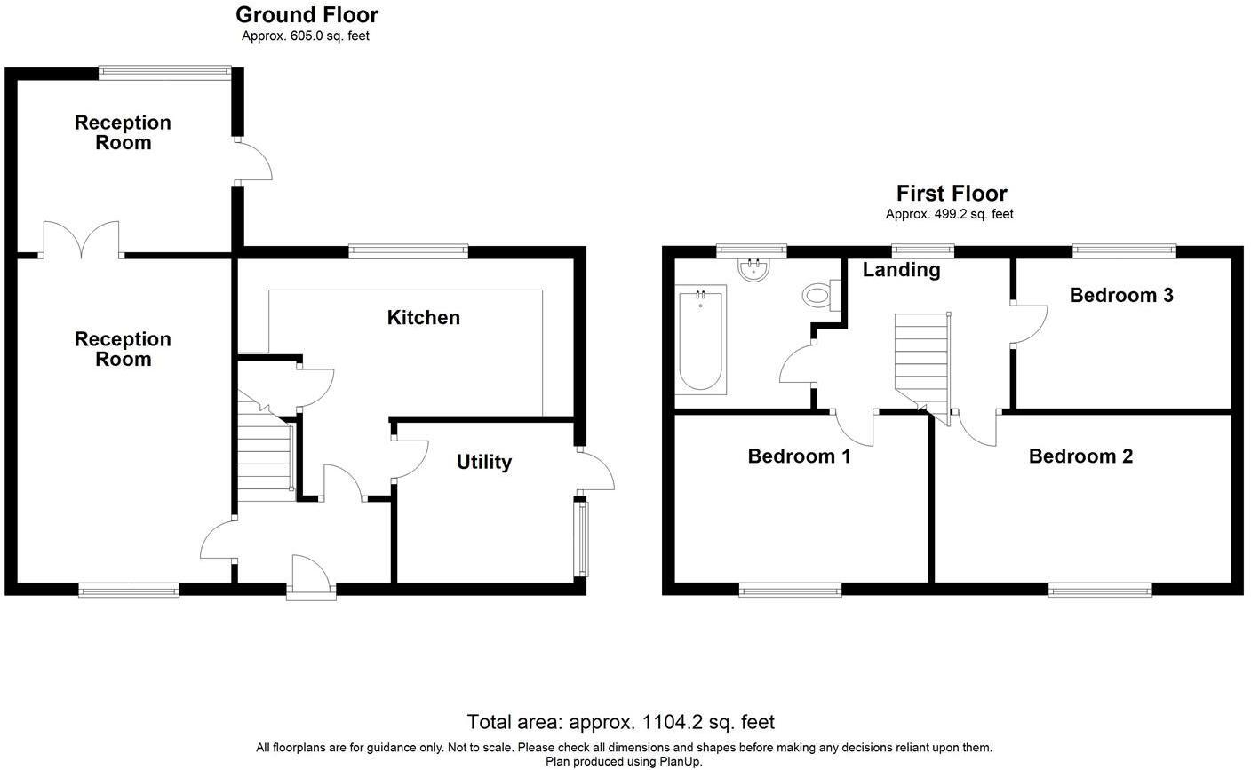 Floorplan of 2 bedroom End Terrace House for sale, Fallbarn Crescent, Rossendale, Lancashire, BB4