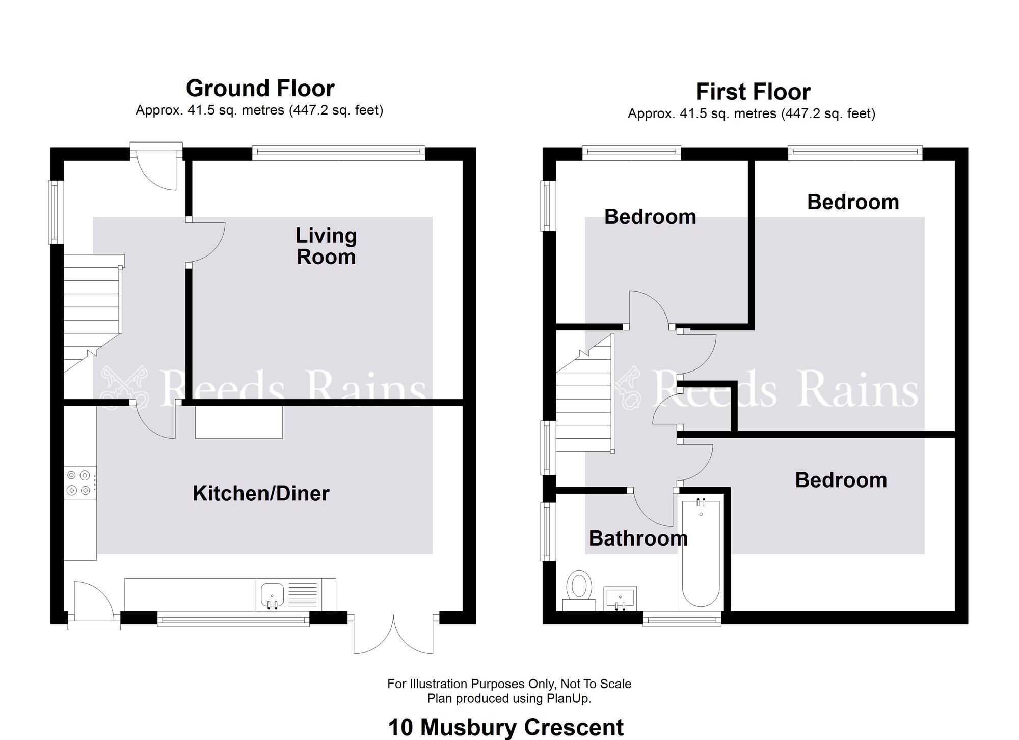 Floorplan of 3 bedroom Semi Detached House for sale, Musbury Crescent, Rossendale, Lancashire, BB4