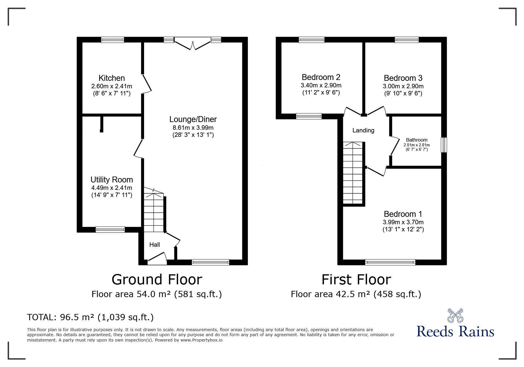 Floorplan of 3 bedroom Detached House for sale, Windmill Lane, Reddish, Cheshire, SK5