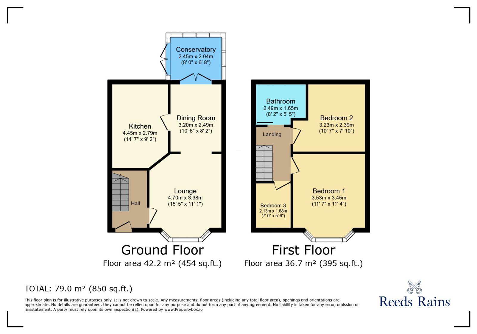 Floorplan of 3 bedroom Semi Detached House for sale, Betley Road, Stockport, Greater Manchester, SK5