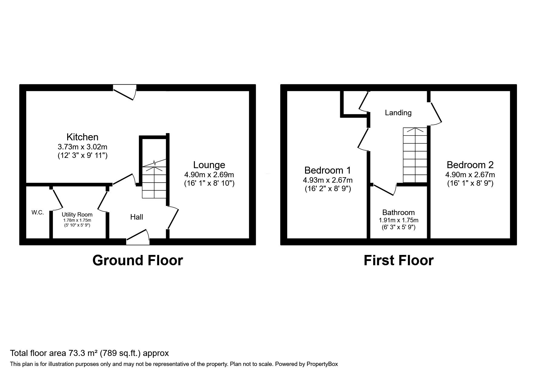 Floorplan of 2 bedroom Semi Detached House to rent, Grapevine Avenue, Manchester, Greater Manchester, M18