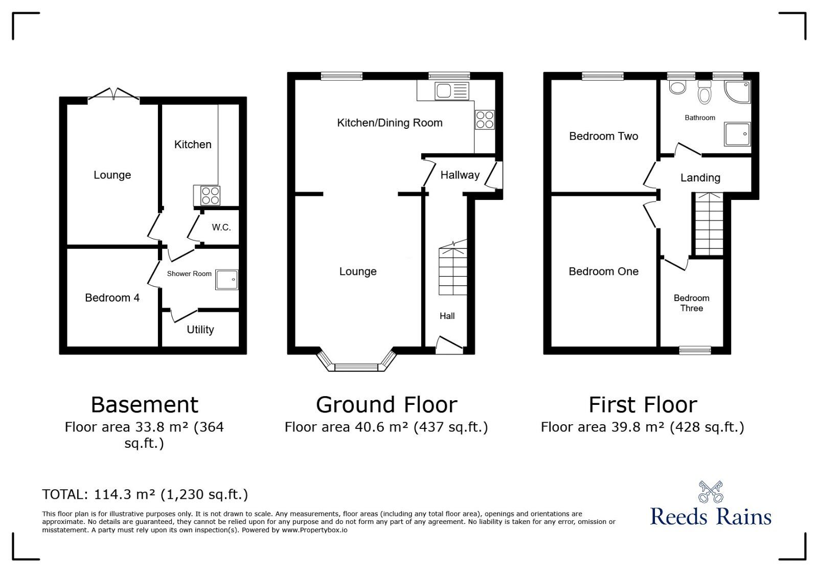 Floorplan of 3 bedroom Semi Detached House for sale, Reddish Road, Stockport, Greater Manchester, SK5