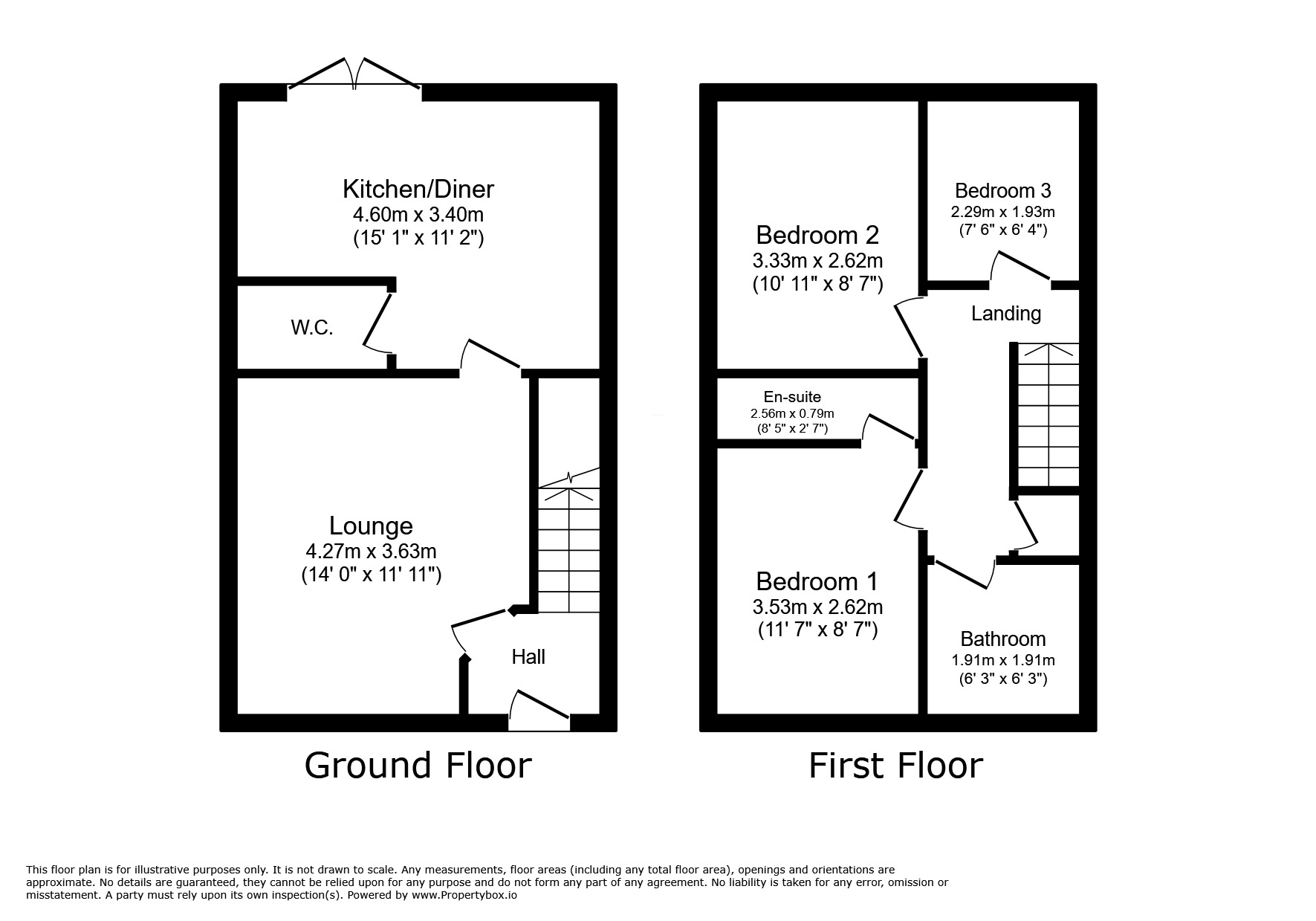 Floorplan of 3 bedroom Mid Terrace House for sale, Hamsterley Avenue, Manchester, Greater Manchester, M18