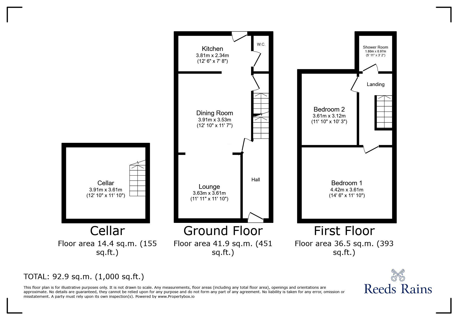 Floorplan of 2 bedroom Mid Terrace House for sale, Lloyd Street, Stockport, Greater Manchester, SK4