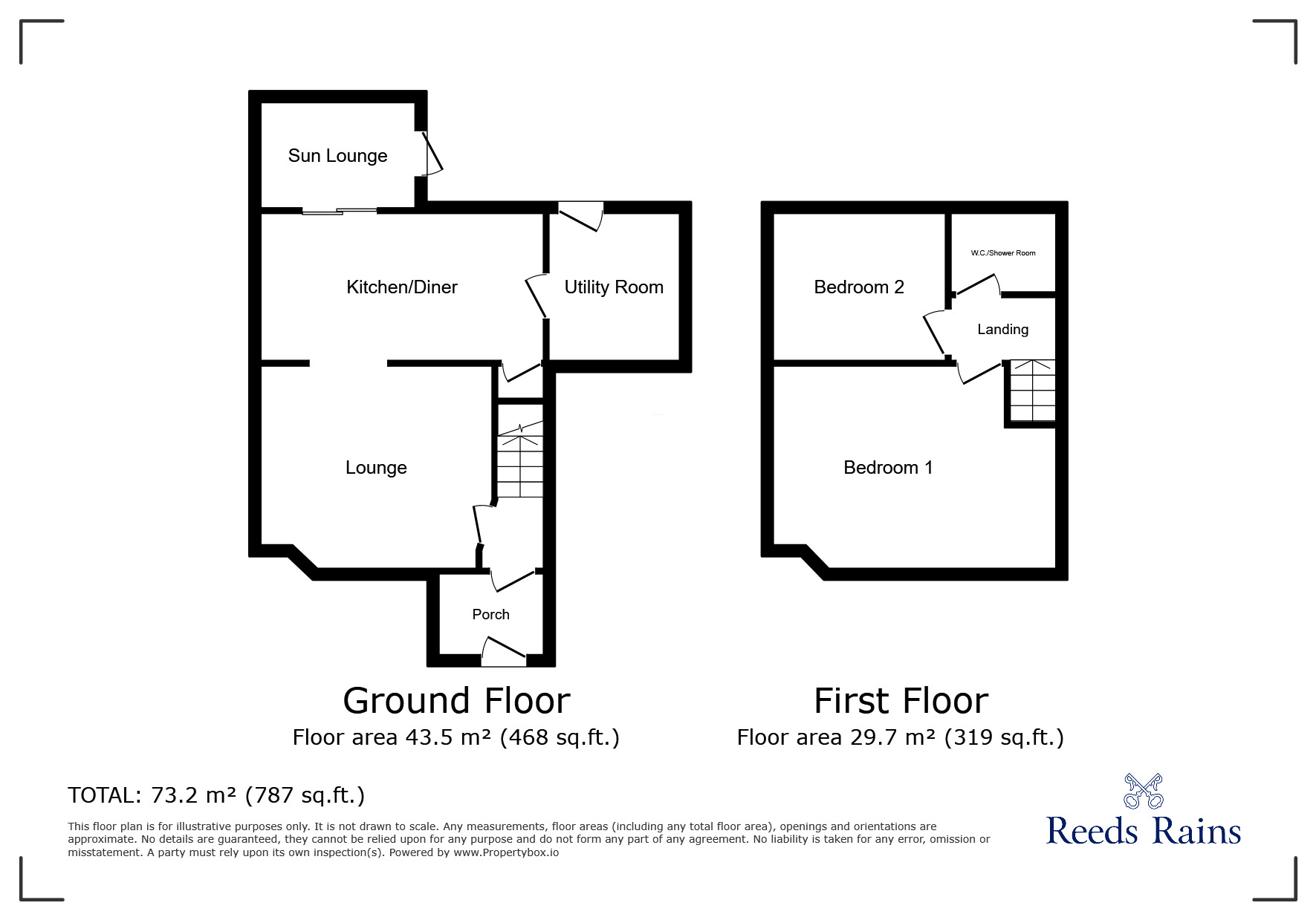 Floorplan of 2 bedroom Semi Detached House to rent, Sandileigh Avenue, Brinnington, Cheshire, SK5