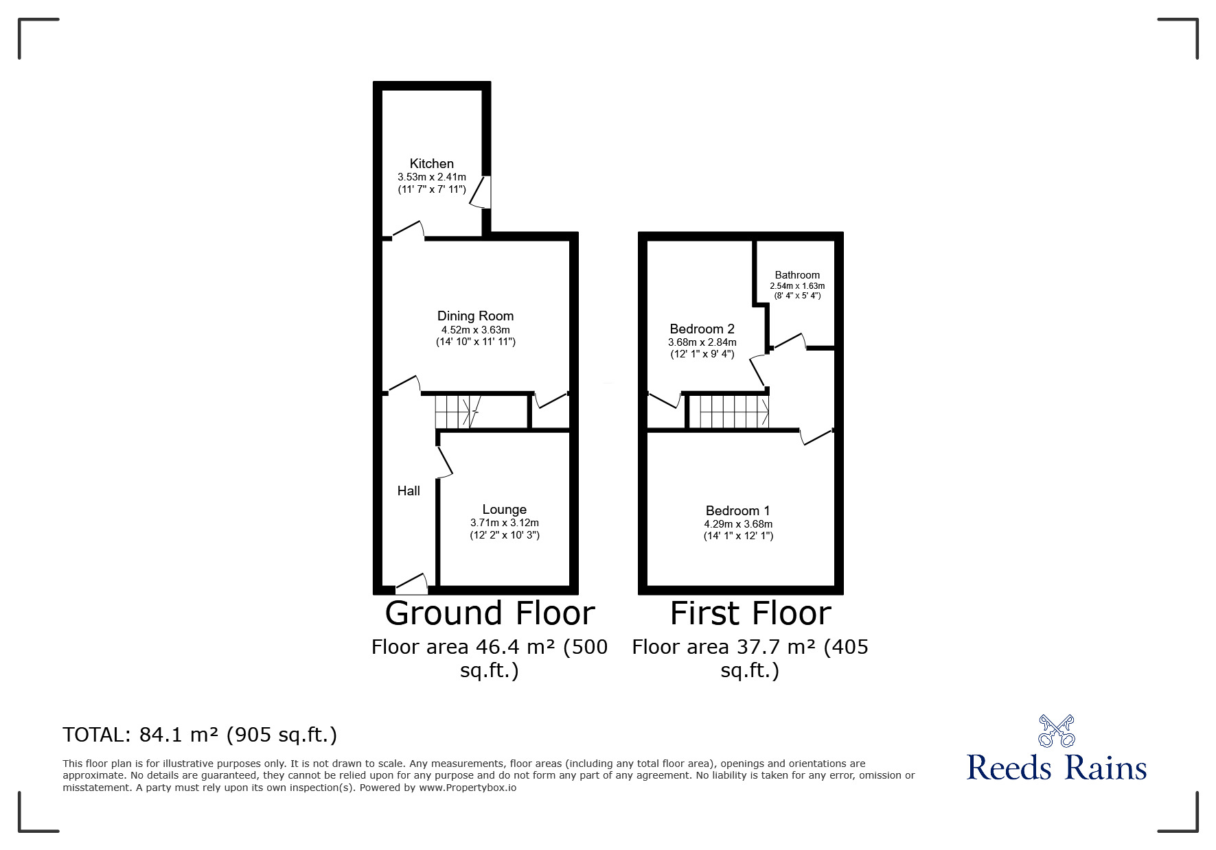 Floorplan of 2 bedroom Mid Terrace House for sale, Mill Lane, Reddish, Cheshire, SK5