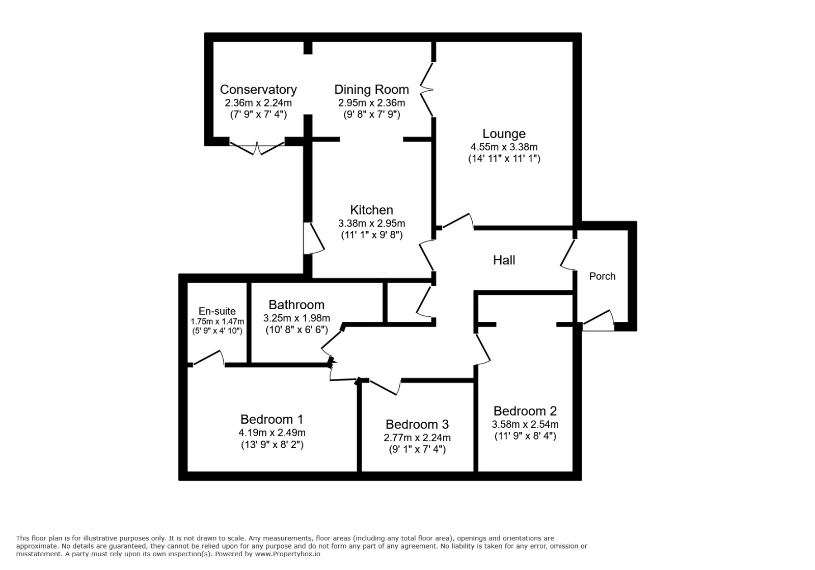 Floorplan of 3 bedroom Detached Bungalow for sale, Hollow Vale Drive, Stockport, Greater Manchester, SK5