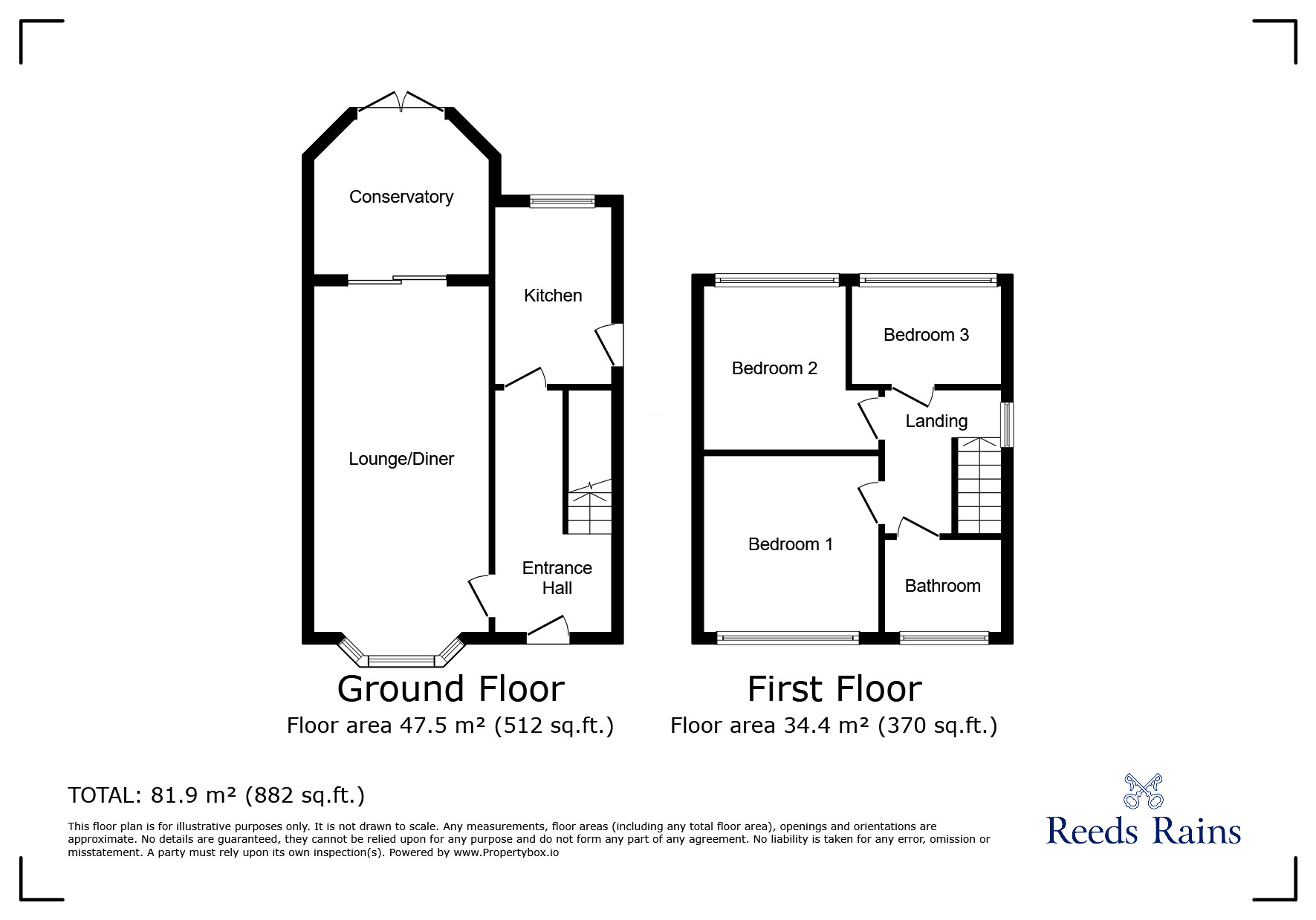 Floorplan of 3 bedroom Semi Detached House to rent, Dumbarton Road, South Reddish, Greater Manchester, SK5