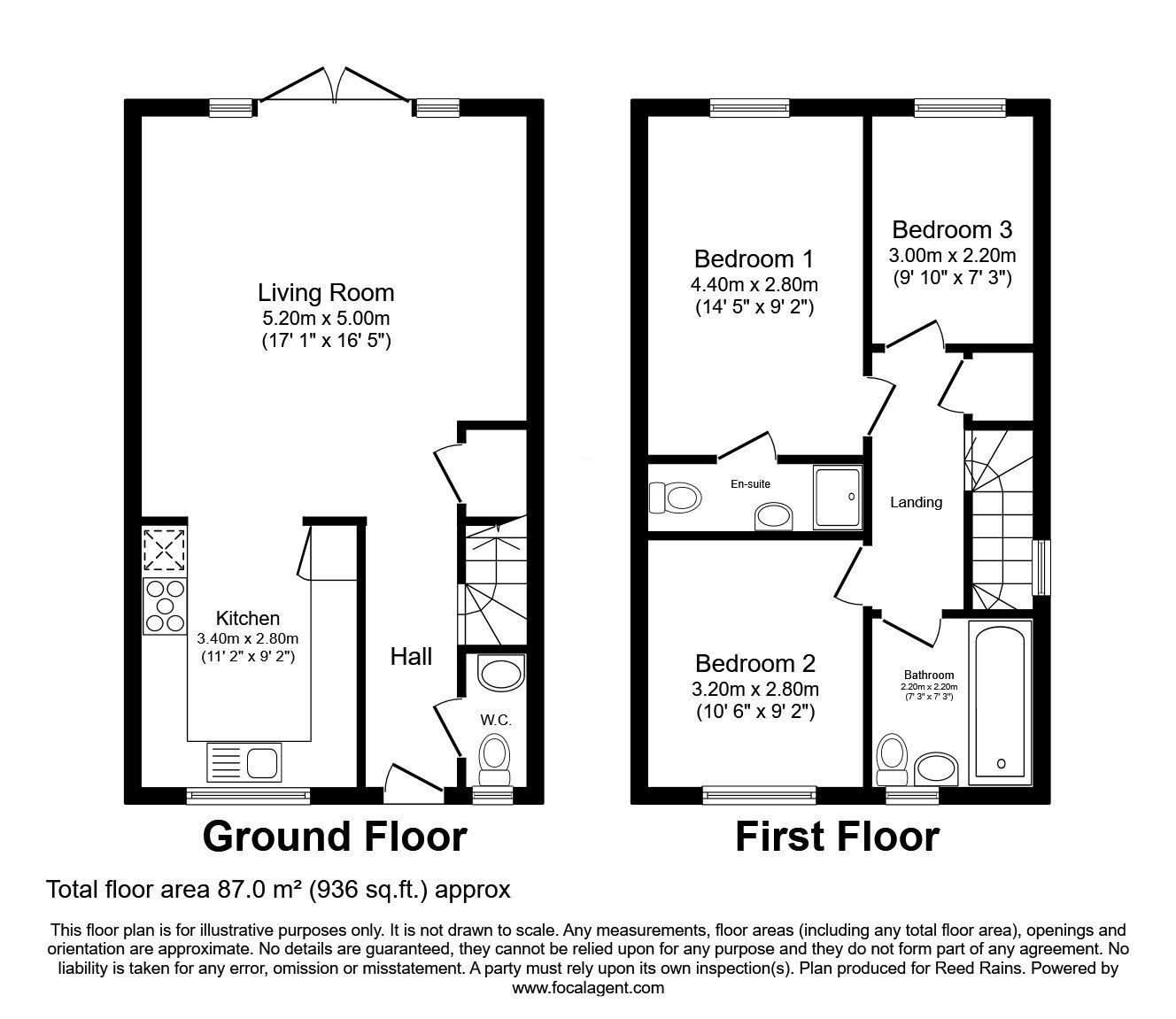 Floorplan of 3 bedroom Detached House to rent, Weaving Way, Manchester, Greater Manchester, M18