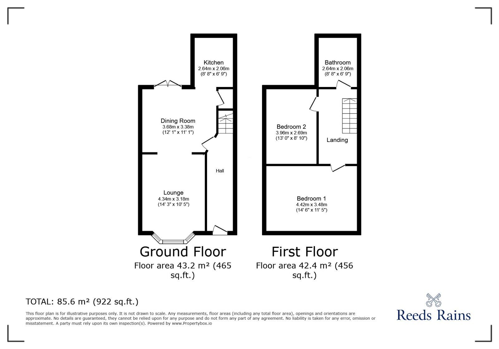 Floorplan of 2 bedroom Mid Terrace House for sale, Mill Lane, Stockport, Greater Manchester, SK5