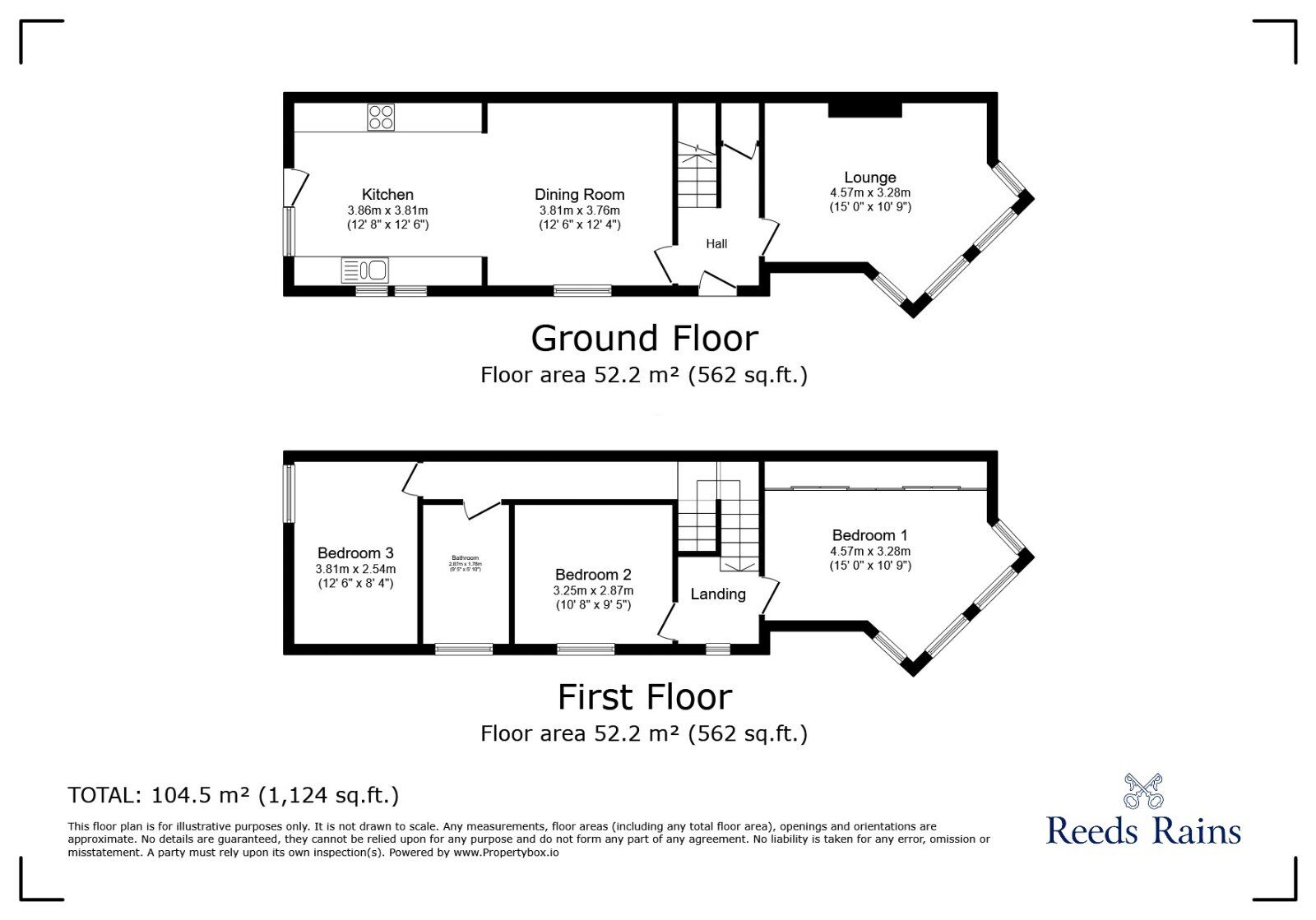 Floorplan of 3 bedroom Semi Detached House for sale, Woodville Grove, Stockport, Greater Manchester, SK5