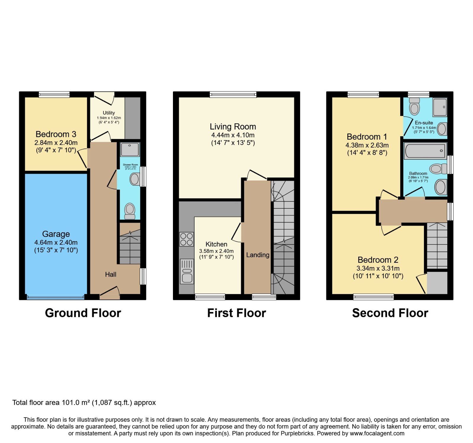 Floorplan of 3 bedroom End Terrace House for sale, Cravenwood Road, Reddish, Greater Manchester, SK5