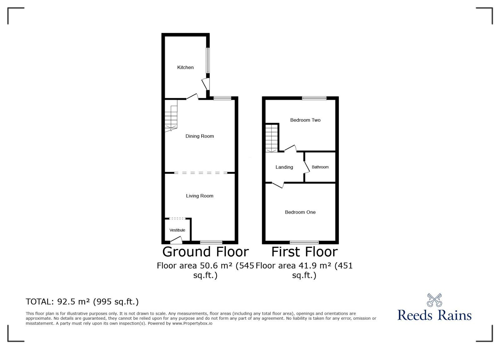 Floorplan of 2 bedroom Mid Terrace House to rent, Beckett Street, Manchester, Greater Manchester, M18