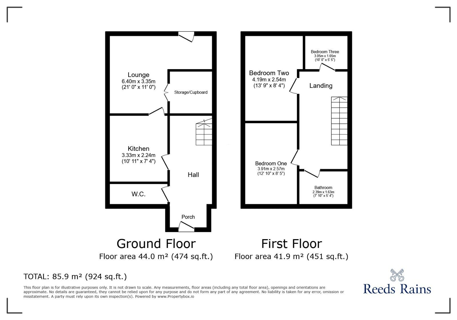 Floorplan of 3 bedroom Mid Terrace House for sale, Stanhope Street, Stockport, Greater Manchester, SK5