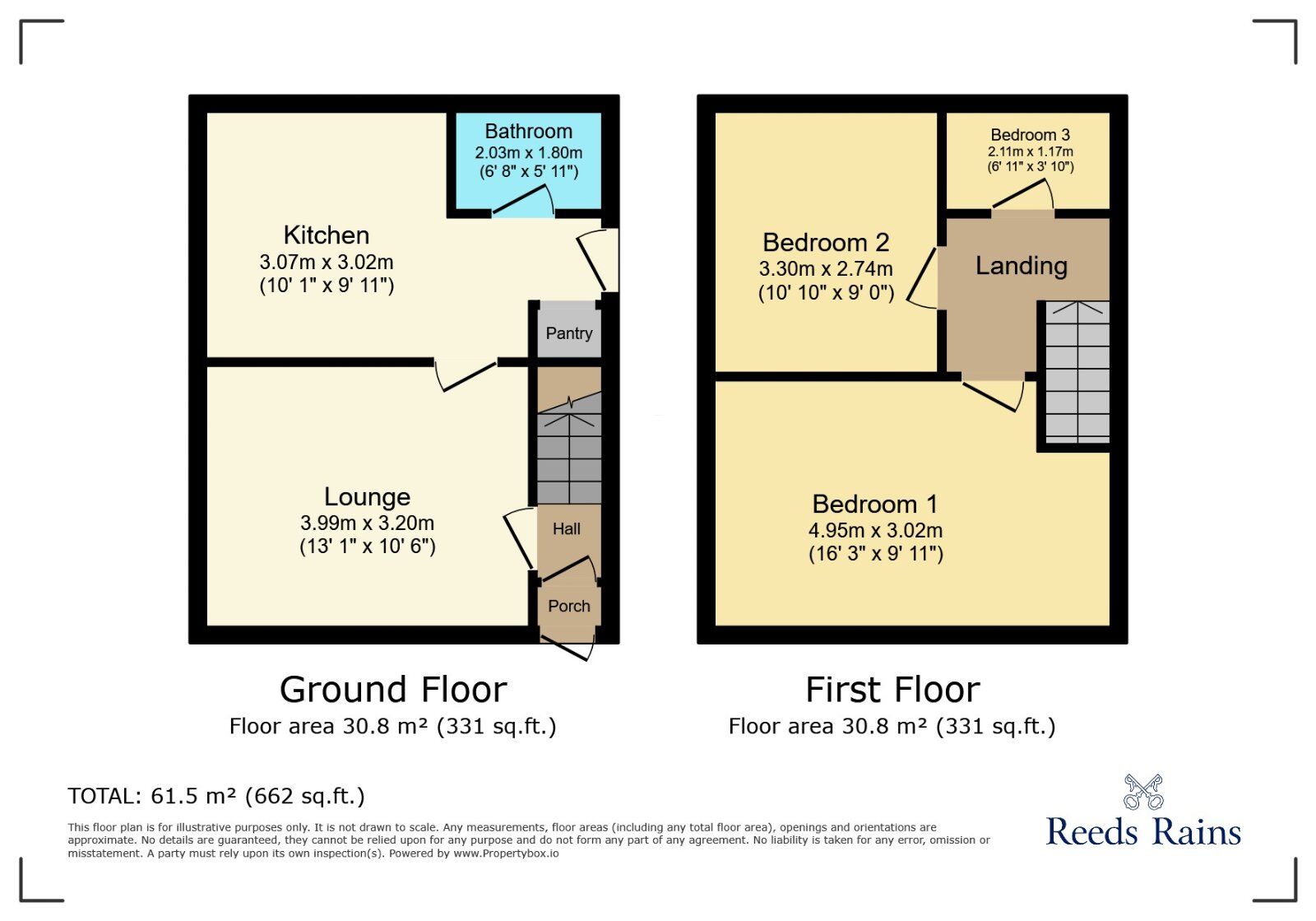 Floorplan of 3 bedroom Semi Detached House for sale, Fovant Crescent, Stockport, Greater Manchester, SK5