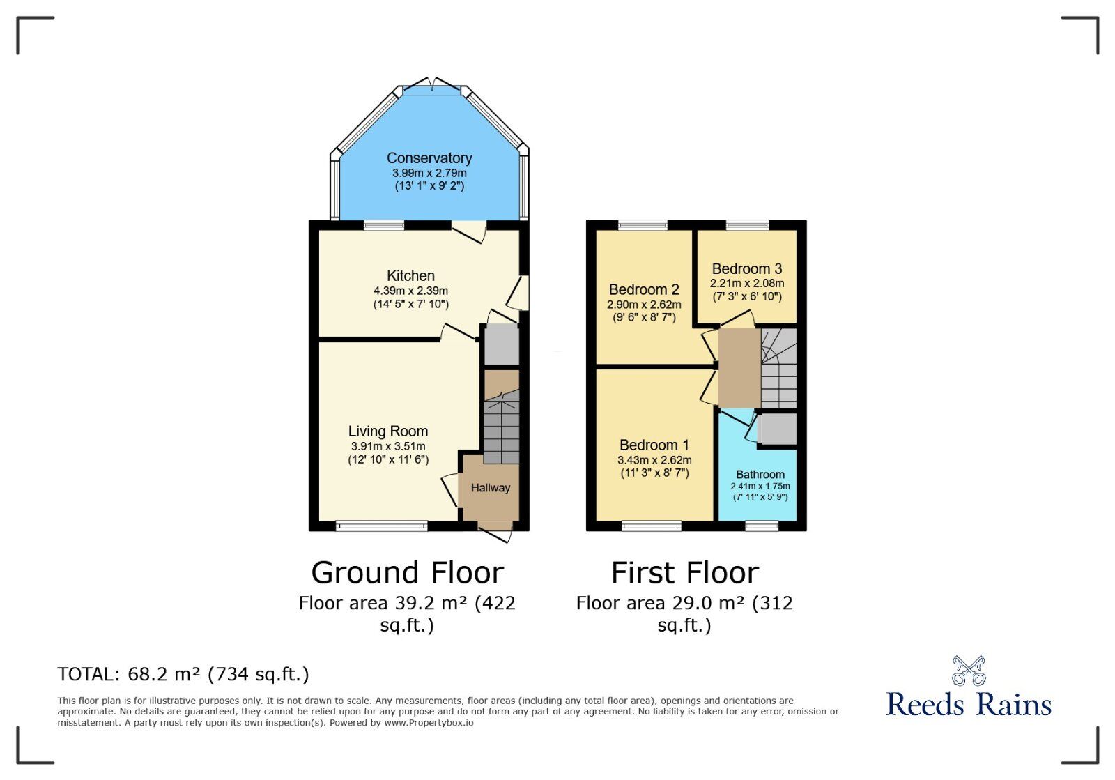 Floorplan of 3 bedroom Semi Detached House for sale, Chantry Close, Stockport, Greater Manchester, SK5