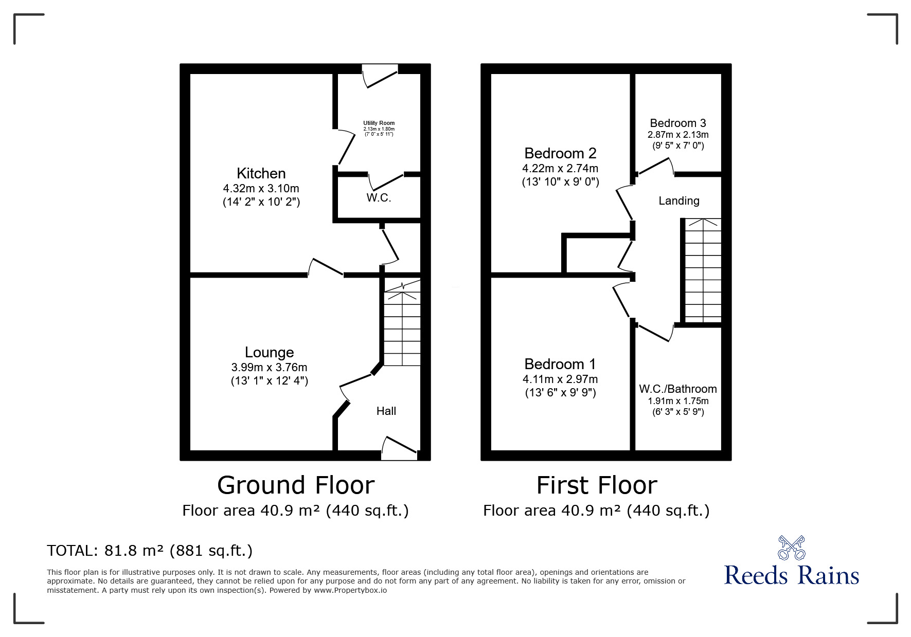 Floorplan of 3 bedroom Semi Detached House for sale, Grapevine Avenue, Manchester, Greater Manchester, M18