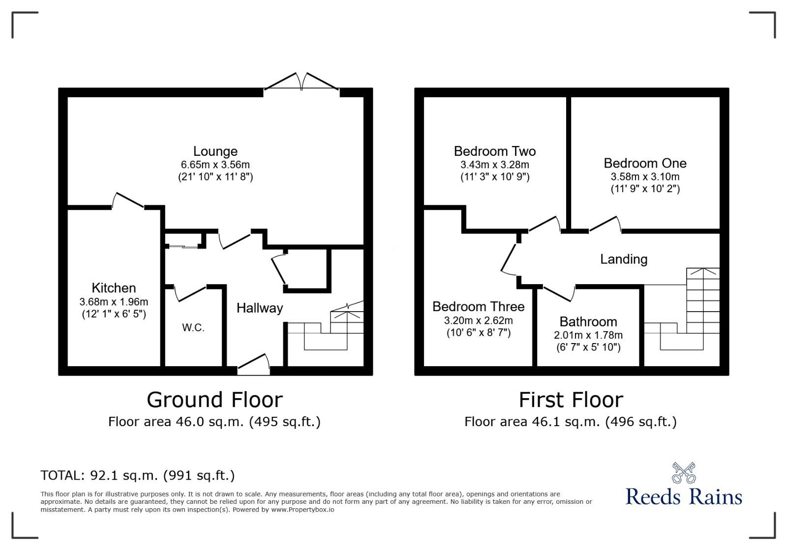 Floorplan of 3 bedroom Mid Terrace House to rent, Valance Close, Manchester, Greater Manchester, M12