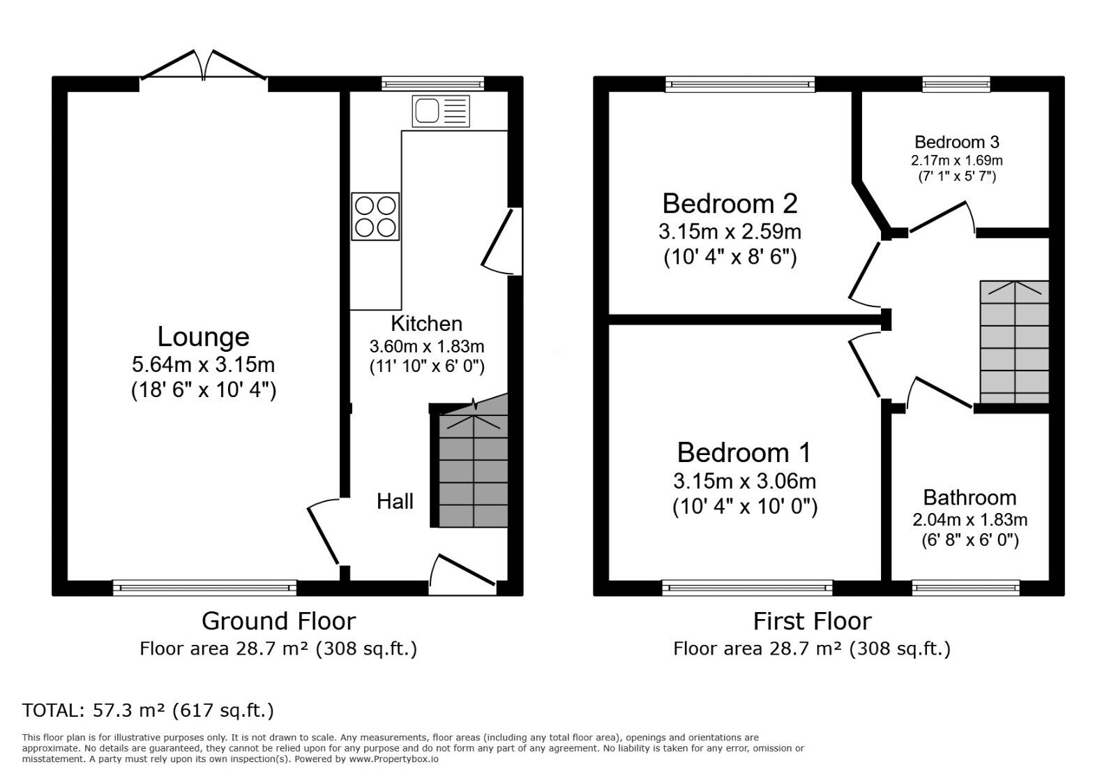 Floorplan of 3 bedroom Semi Detached House for sale, Dalkeith Avenue, Reddish, Chehsire, SK5