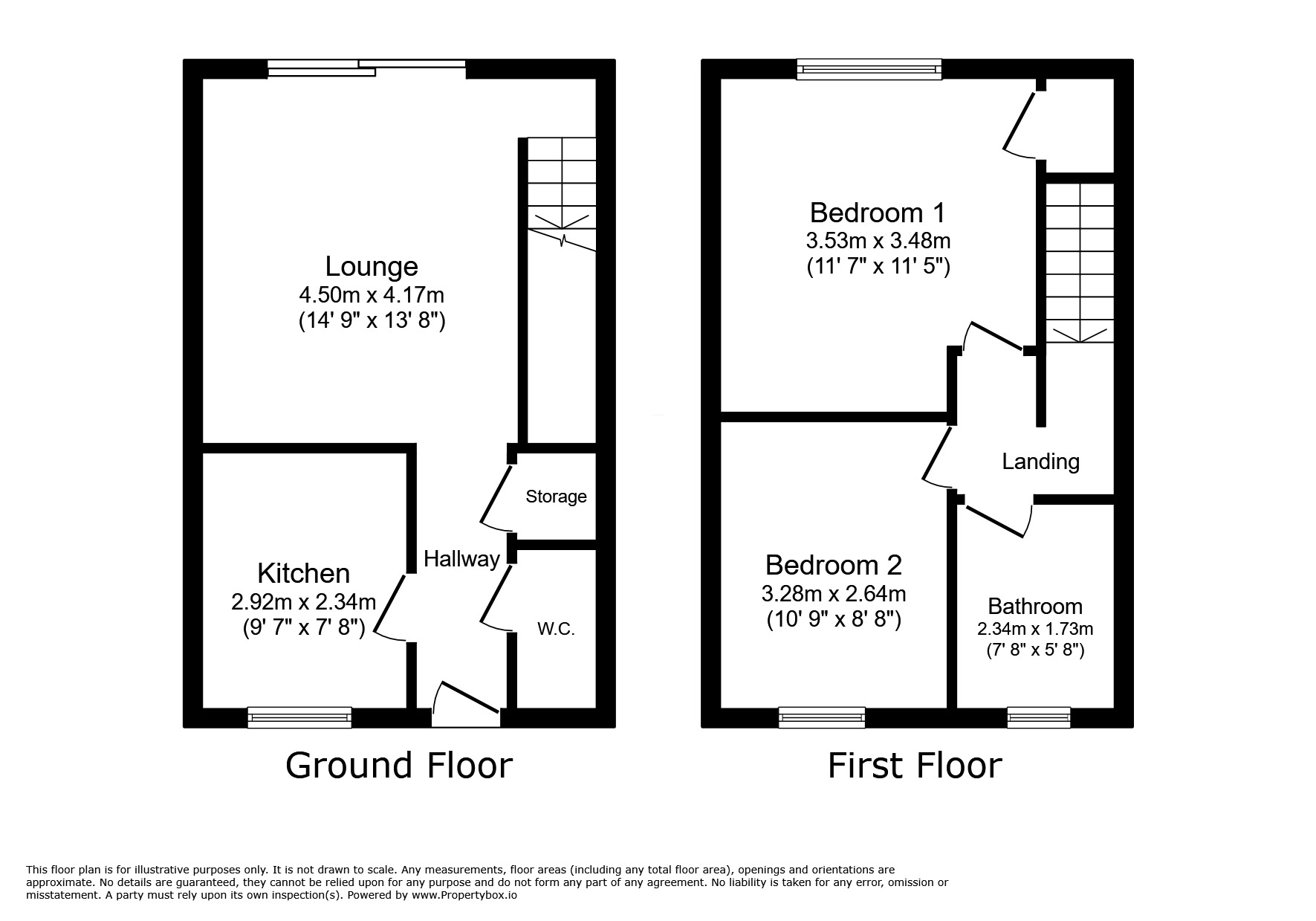 Floorplan of 2 bedroom Semi Detached House to rent, Brookdale Road, Rhyl, Clwyd, LL18