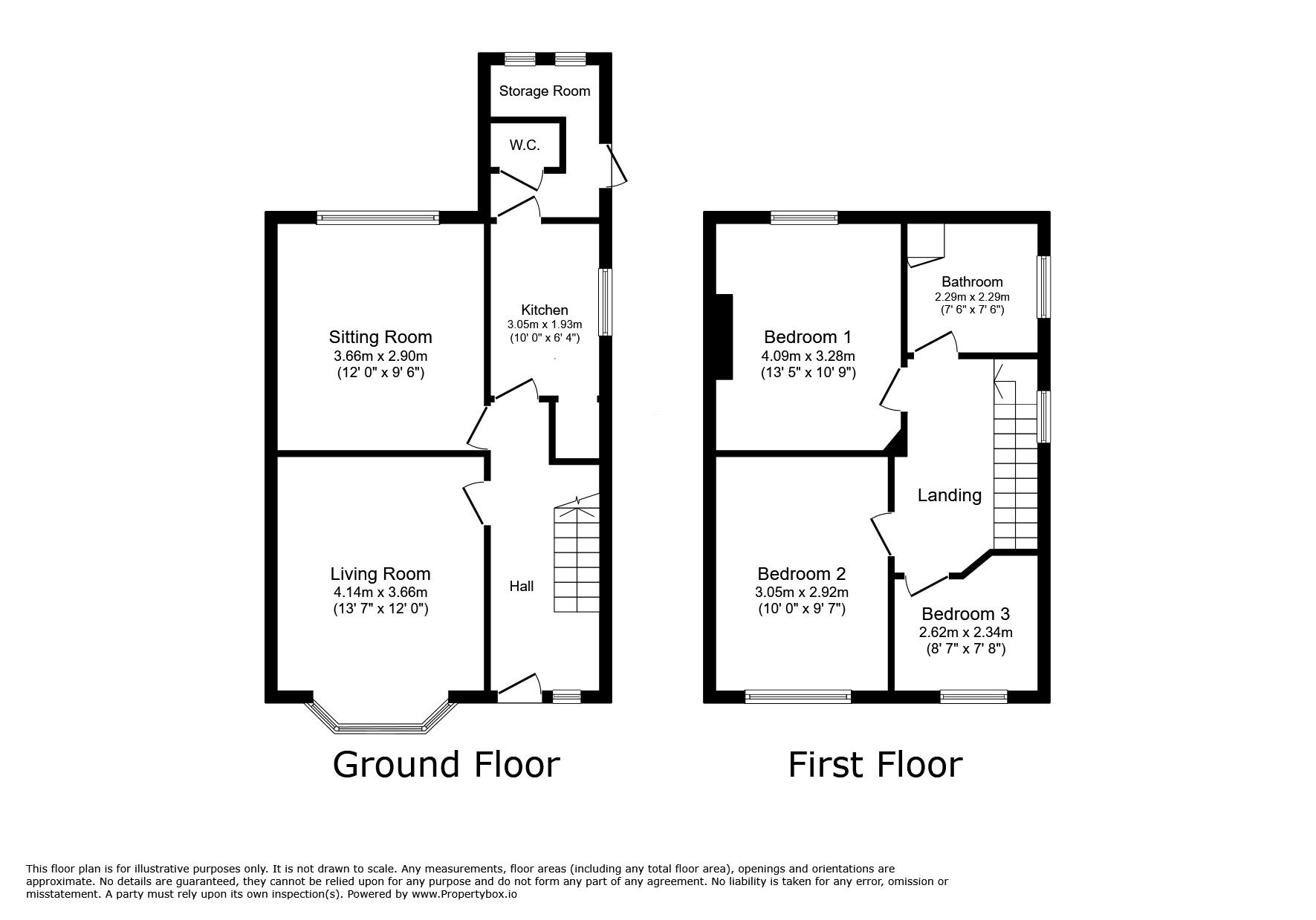 Floorplan of 3 bedroom Semi Detached House for sale, Trellewelyn Road, Rhyl, Denbighshire, LL18