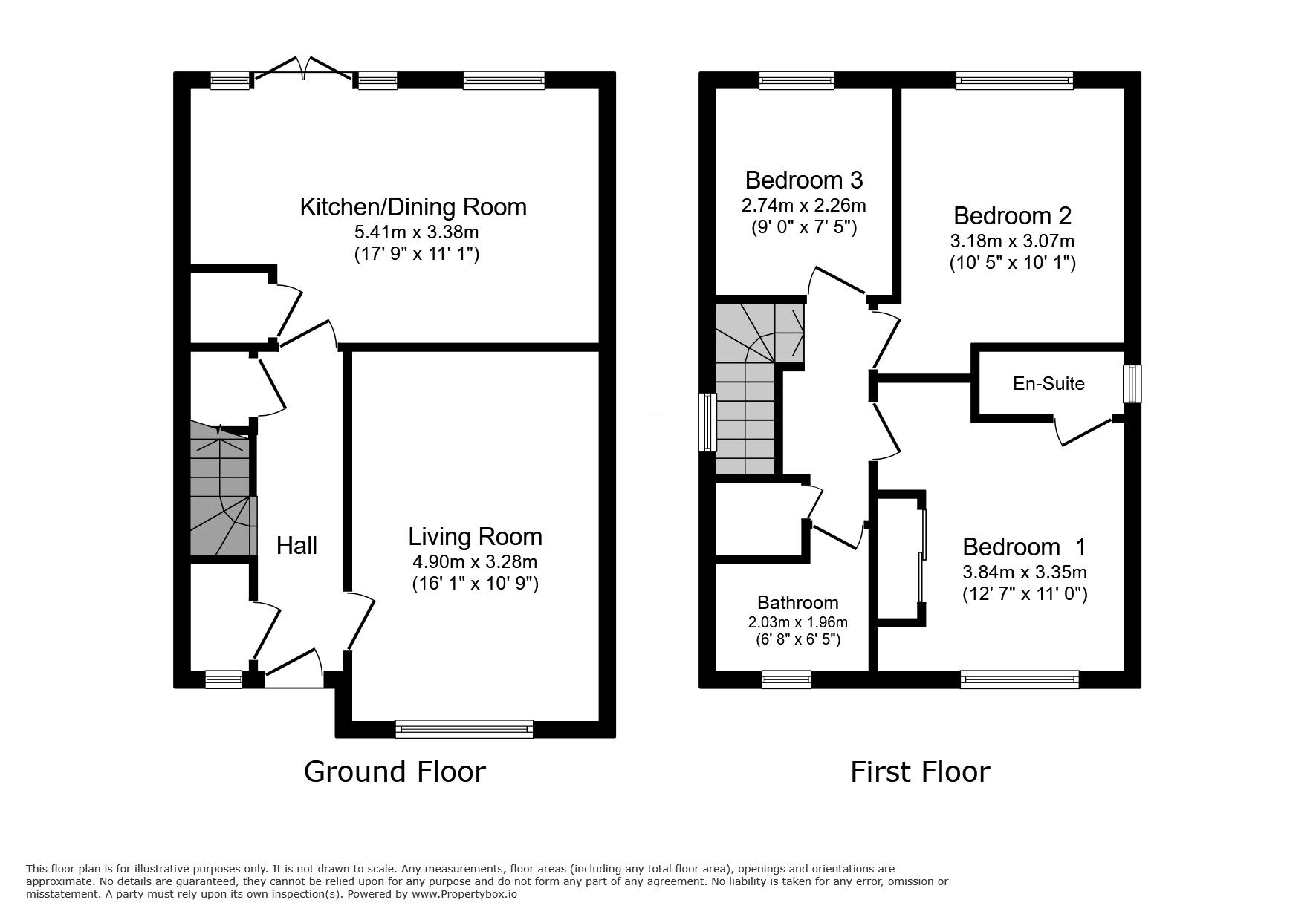 Floorplan of 3 bedroom Detached House for sale, Llys Ffyddion, Dyserth, Denbighshire, LL18