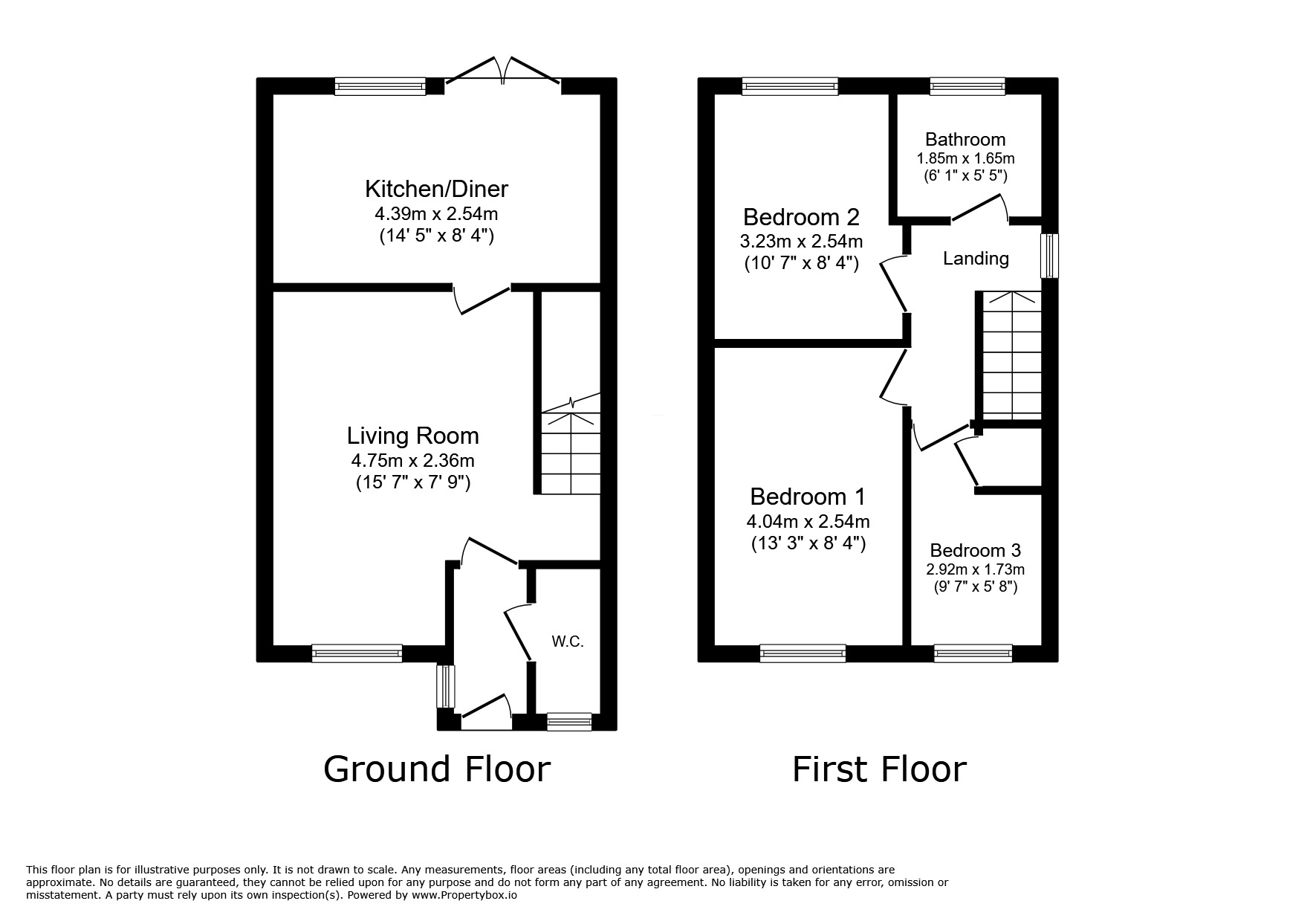 Floorplan of 3 bedroom Semi Detached House for sale, Llys Bran, Prestatyn, Denbighshire, LL19